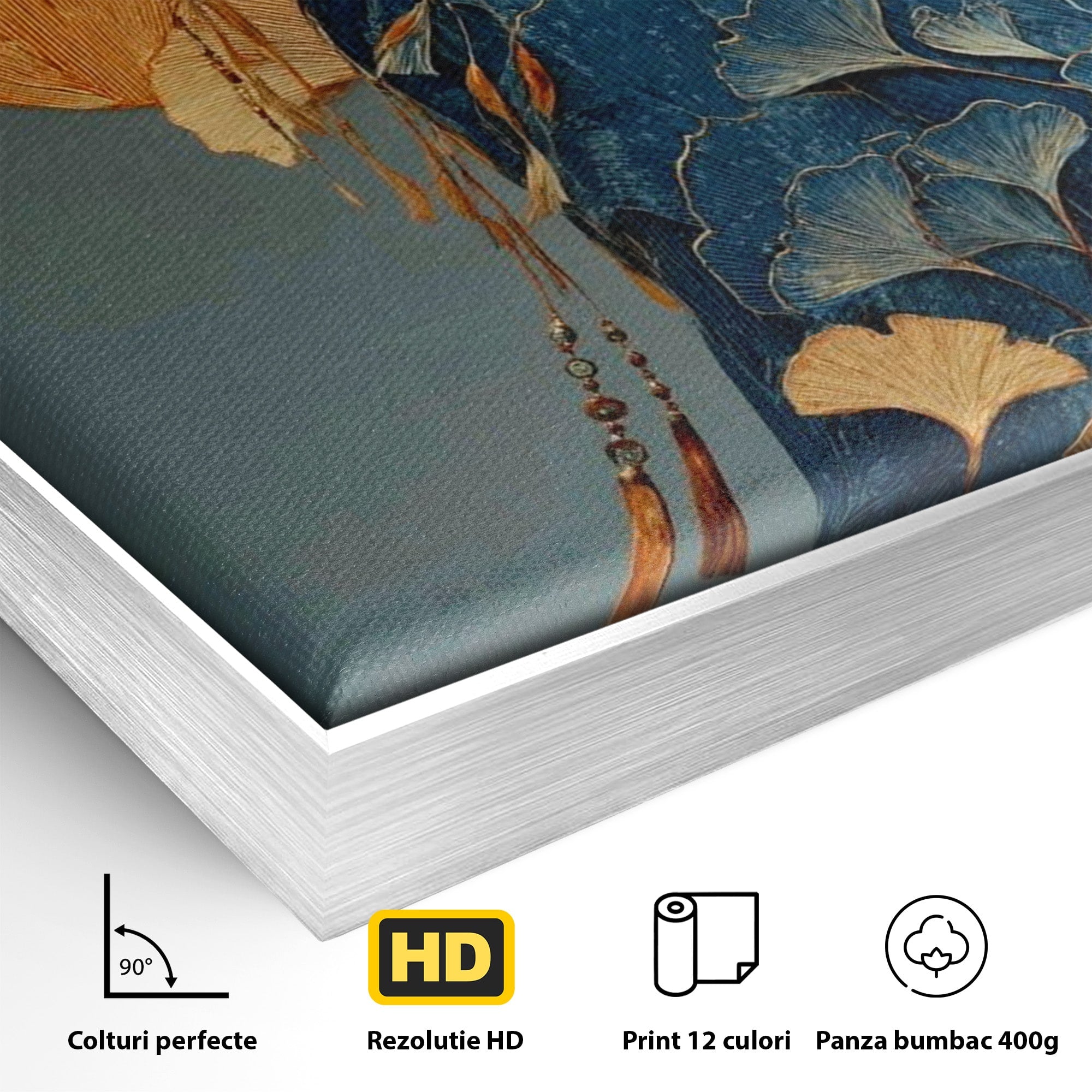 Tablou Canvas Premium LuxCanva® PI1058, Silueta Muzicala Sub Luna, Instrument, Muzica, Luna, Living, Arta, Culori Vibrante