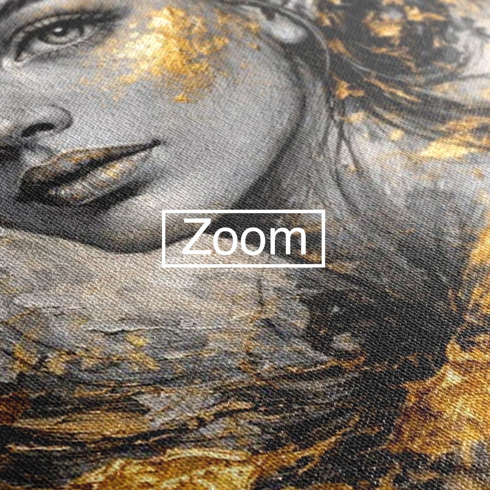 Tablou Canvas Premium LuxCanva® PI1059, Portret Aurit, Frumusete, Chip, Femeie, Arta, Eleganta, Living, Culori Vibrante