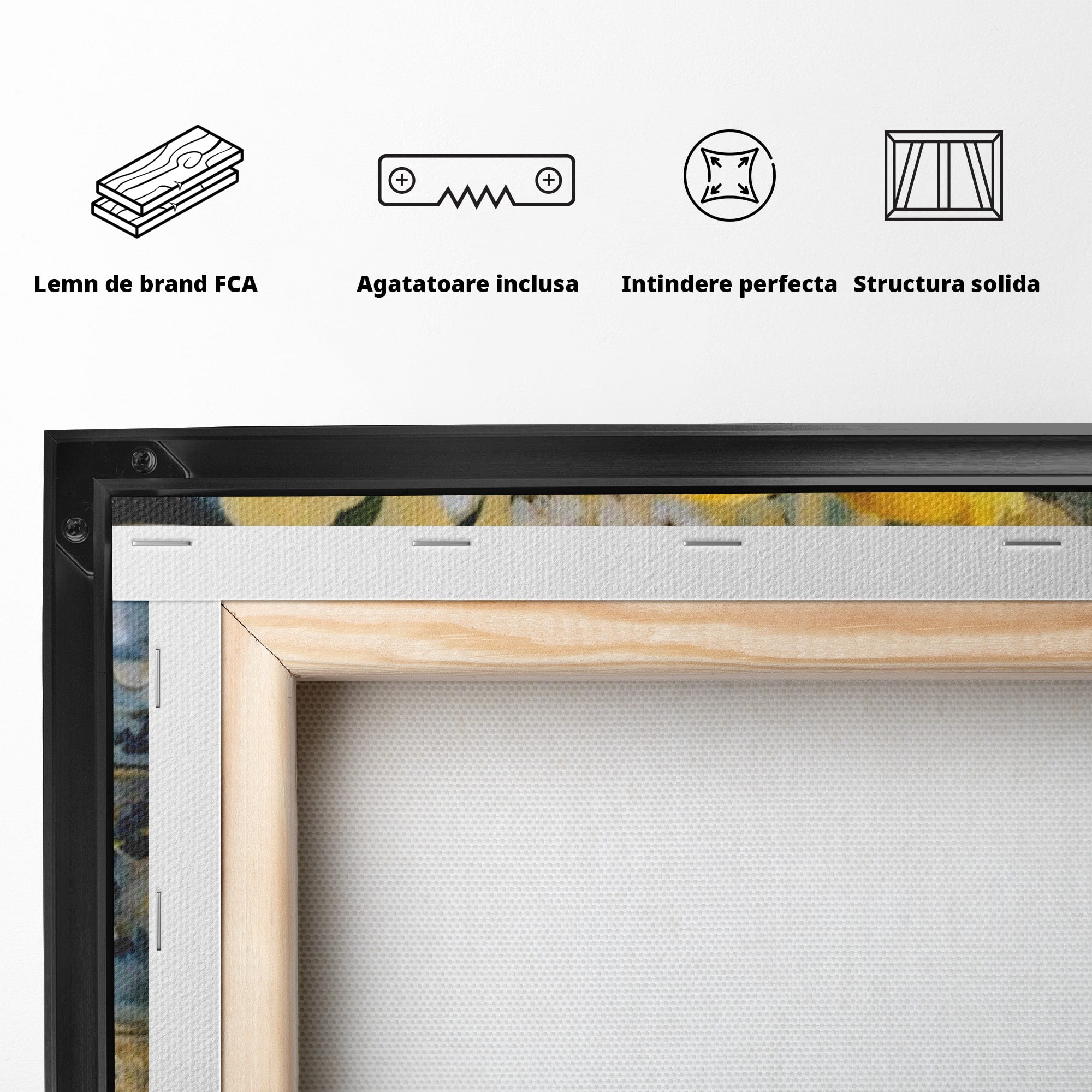 Tablou Canvas Premium LuxCanva® PI1062, Lamai In Bol Decorativ, Acru, Natura Statica, Vaza, Fructe, Bucatarie, Culori Vibrante