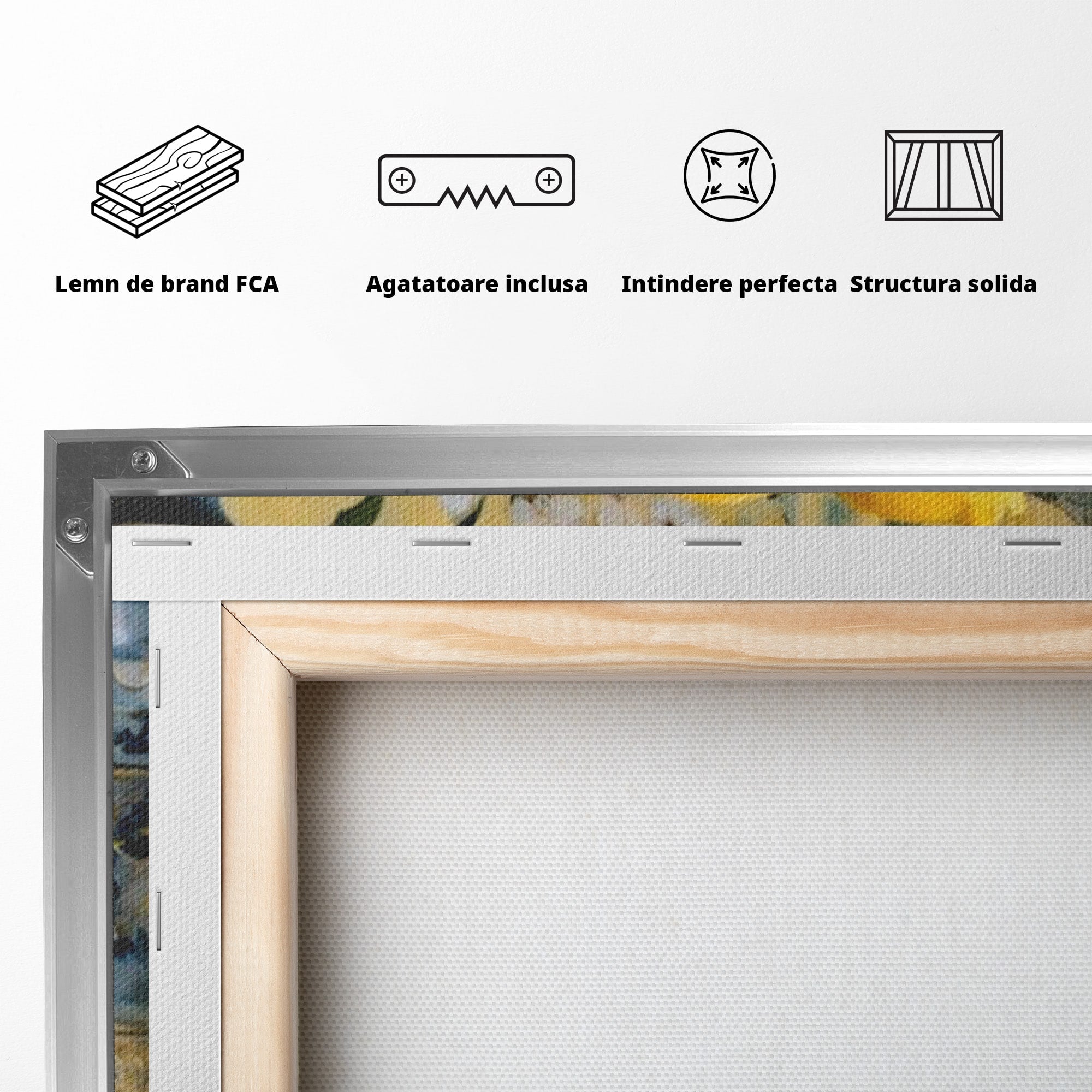Tablou Canvas Premium LuxCanva® PI1062, Lamai In Bol Decorativ, Acru, Natura Statica, Vaza, Fructe, Bucatarie, Culori Vibrante