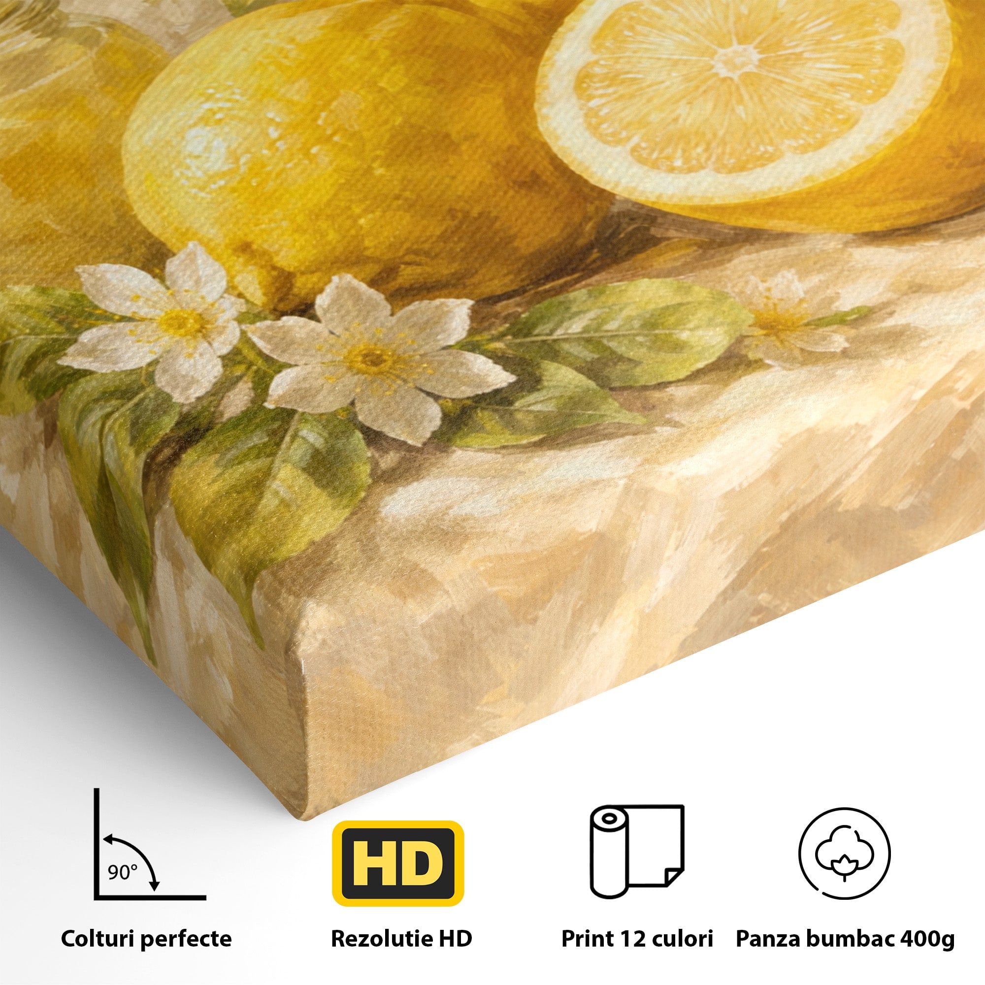 Tablou Canvas Premium LuxCanva® PI1064, Lamai Si Flori, Lamai, Flori, Natura, Bucatarie, Clasic, Culori Vibrante