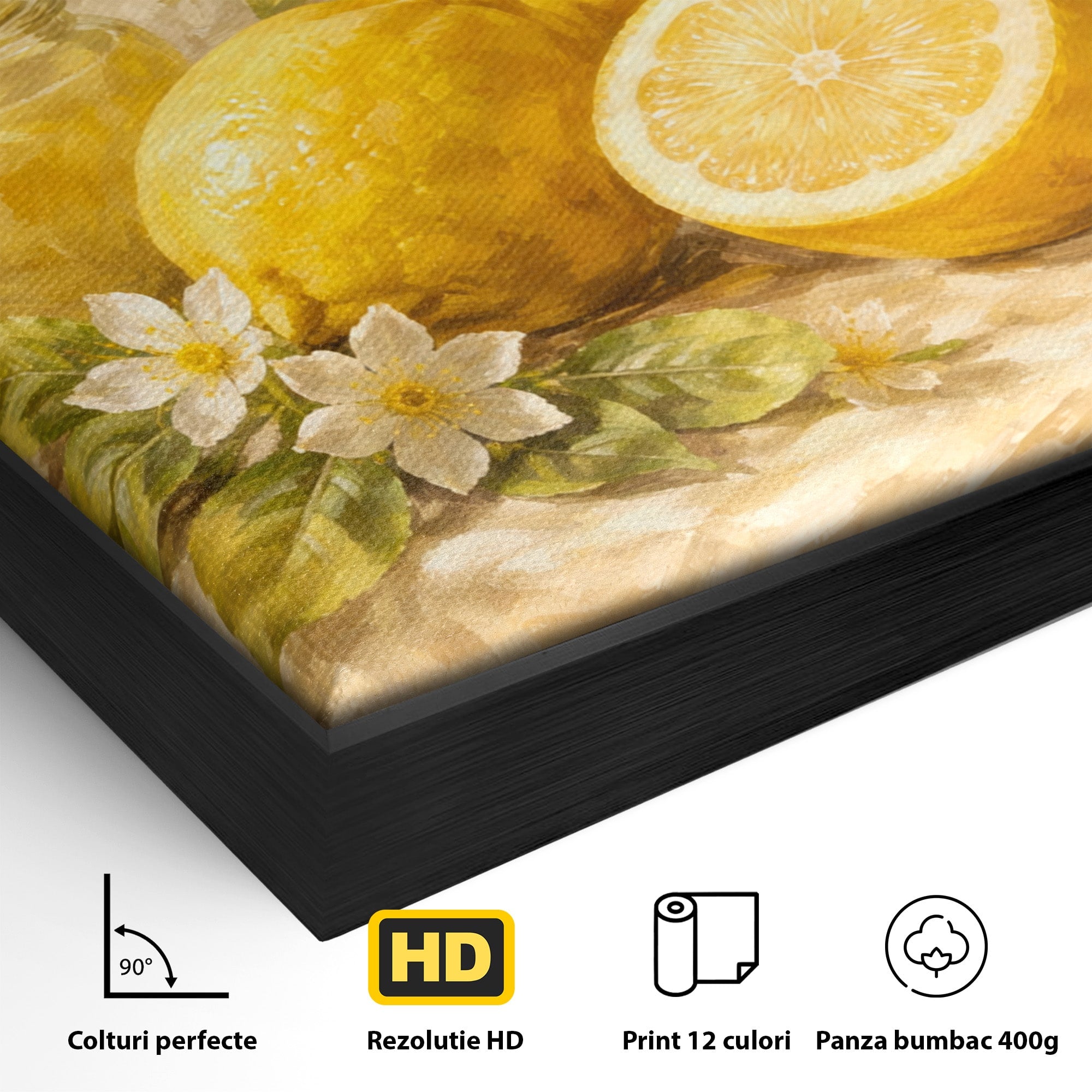 Tablou Canvas Premium LuxCanva® PI1064, Lamai Si Flori, Lamai, Flori, Natura, Bucatarie, Clasic, Culori Vibrante