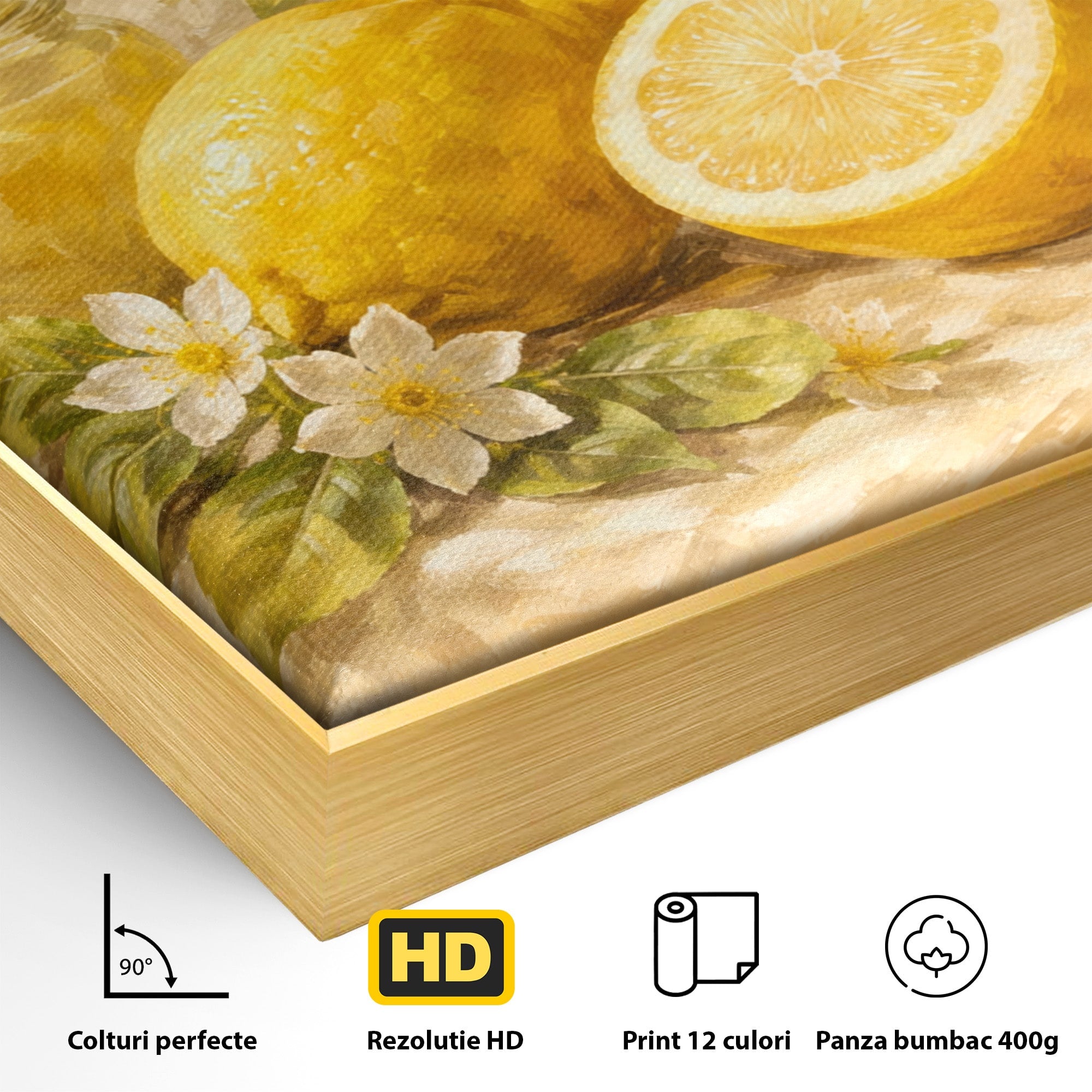 Tablou Canvas Premium LuxCanva® PI1064, Lamai Si Flori, Lamai, Flori, Natura, Bucatarie, Clasic, Culori Vibrante
