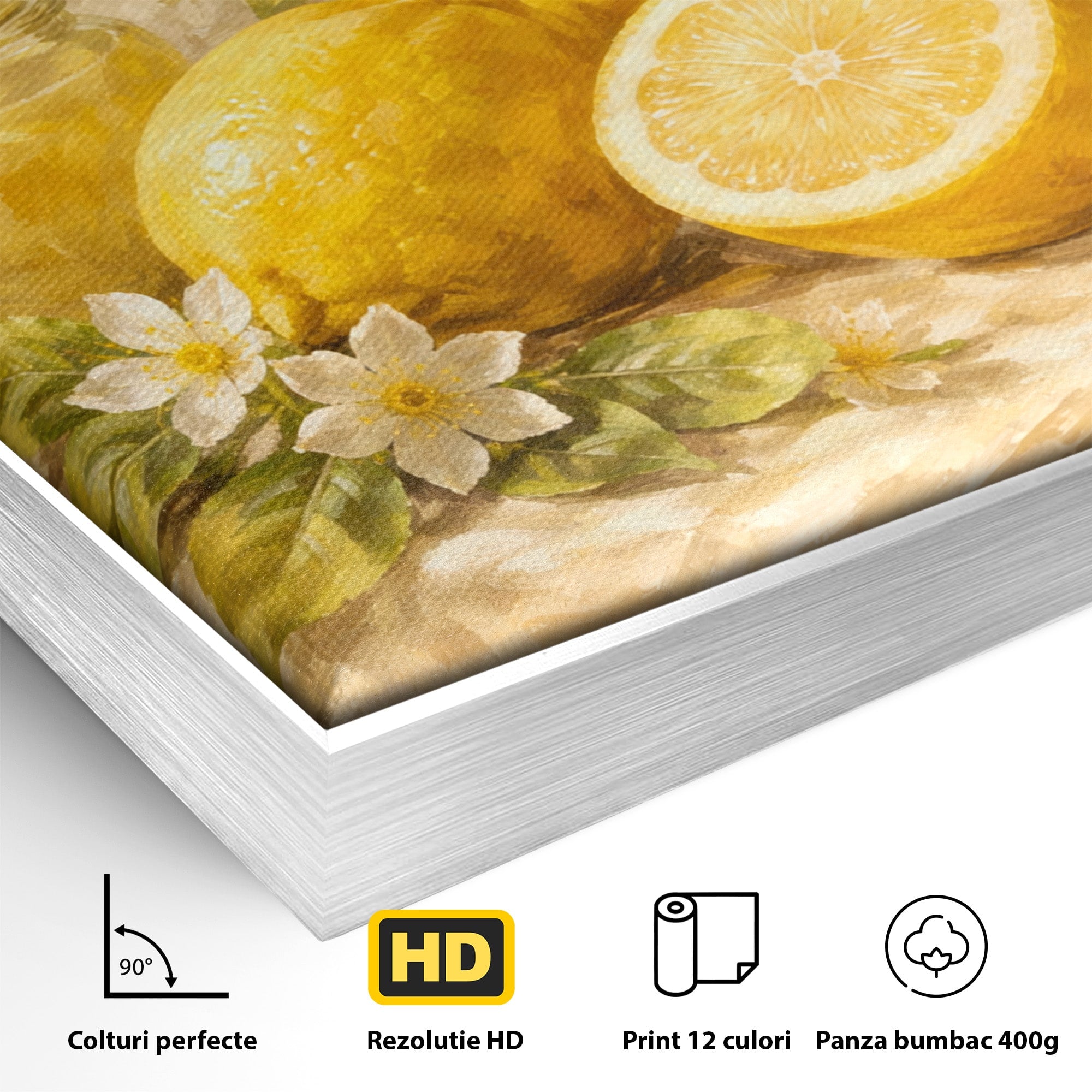 Tablou Canvas Premium LuxCanva® PI1064, Lamai Si Flori, Lamai, Flori, Natura, Bucatarie, Clasic, Culori Vibrante
