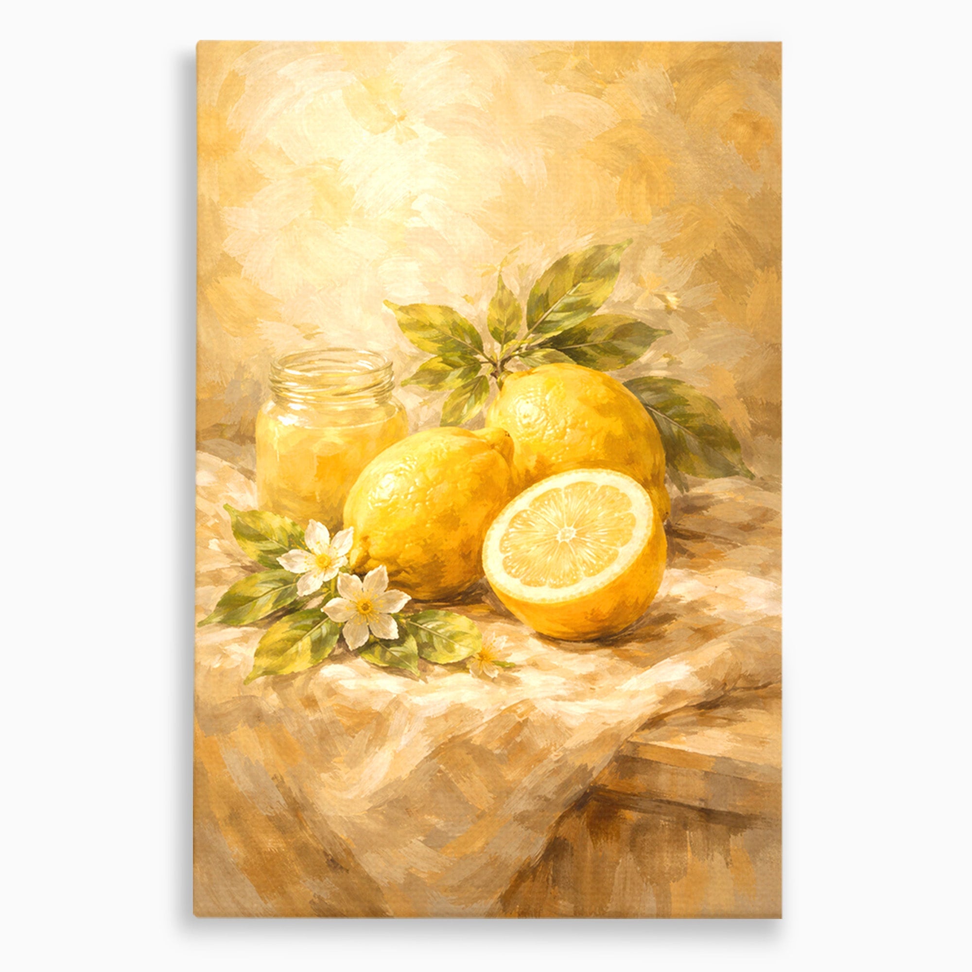 Tablou Canvas Premium LuxCanva® PI1064, Lamai Si Flori, Lamai, Flori, Natura, Bucatarie, Clasic, Culori Vibrante