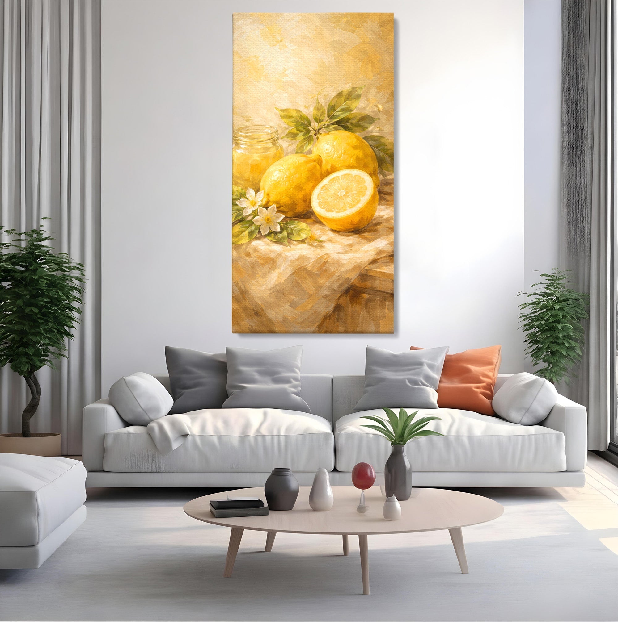 Tablou Canvas Premium LuxCanva® PI1064, Lamai Si Flori, Lamai, Flori, Natura, Bucatarie, Clasic, Culori Vibrante