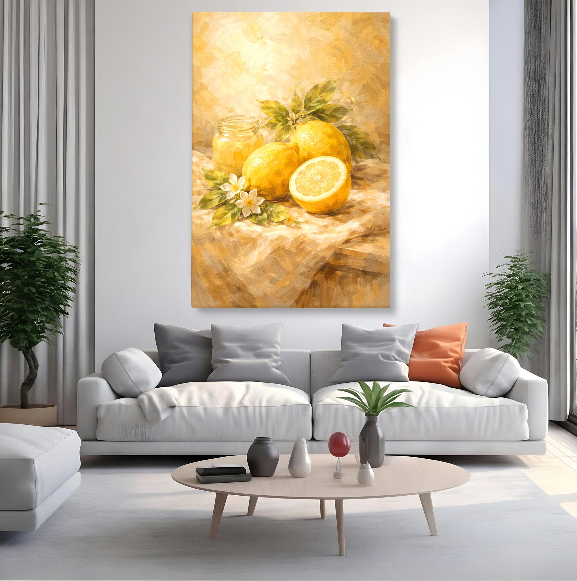 Tablou Canvas Premium LuxCanva® PI1064, Lamai Si Flori, Lamai, Flori, Natura, Bucatarie, Clasic, Culori Vibrante