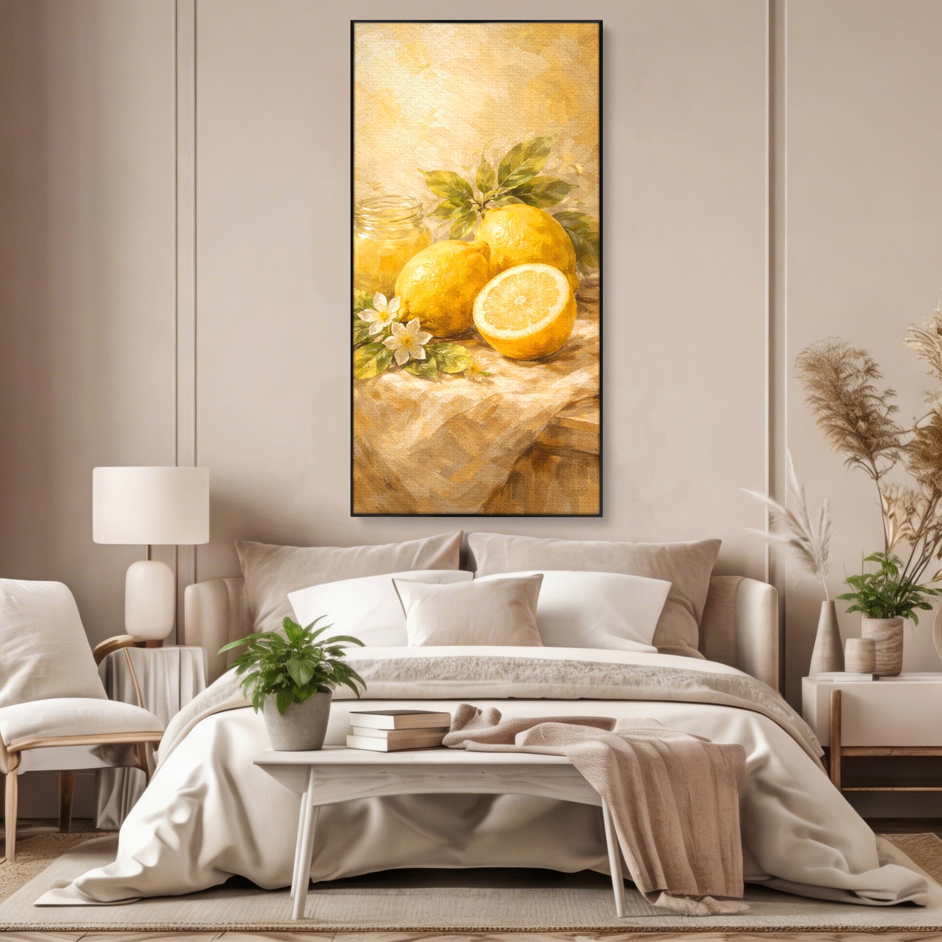 Tablou Canvas Premium LuxCanva® PI1064, Lamai Si Flori, Lamai, Flori, Natura, Bucatarie, Clasic, Culori Vibrante