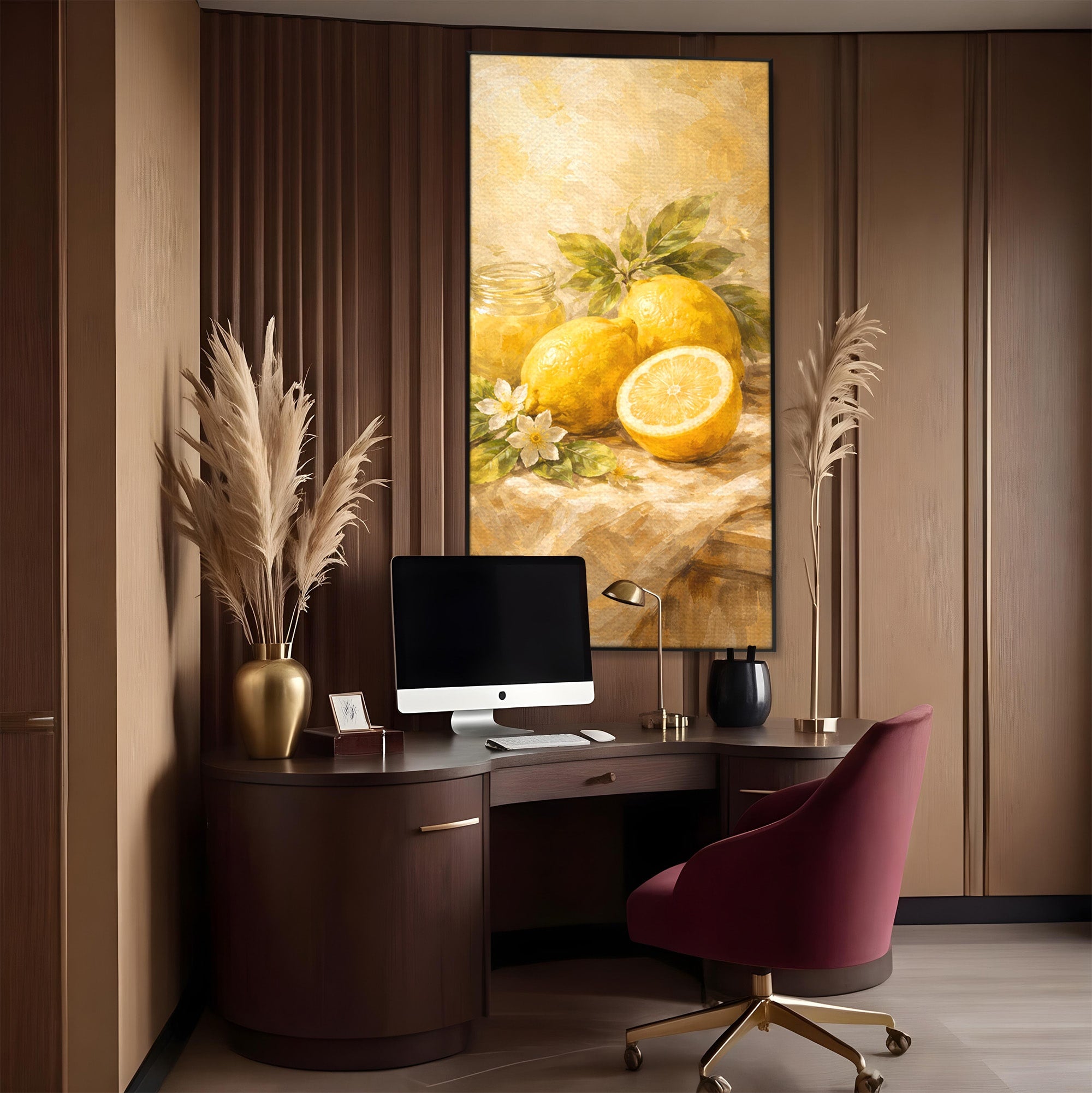 Tablou Canvas Premium LuxCanva® PI1064, Lamai Si Flori, Lamai, Flori, Natura, Bucatarie, Clasic, Culori Vibrante