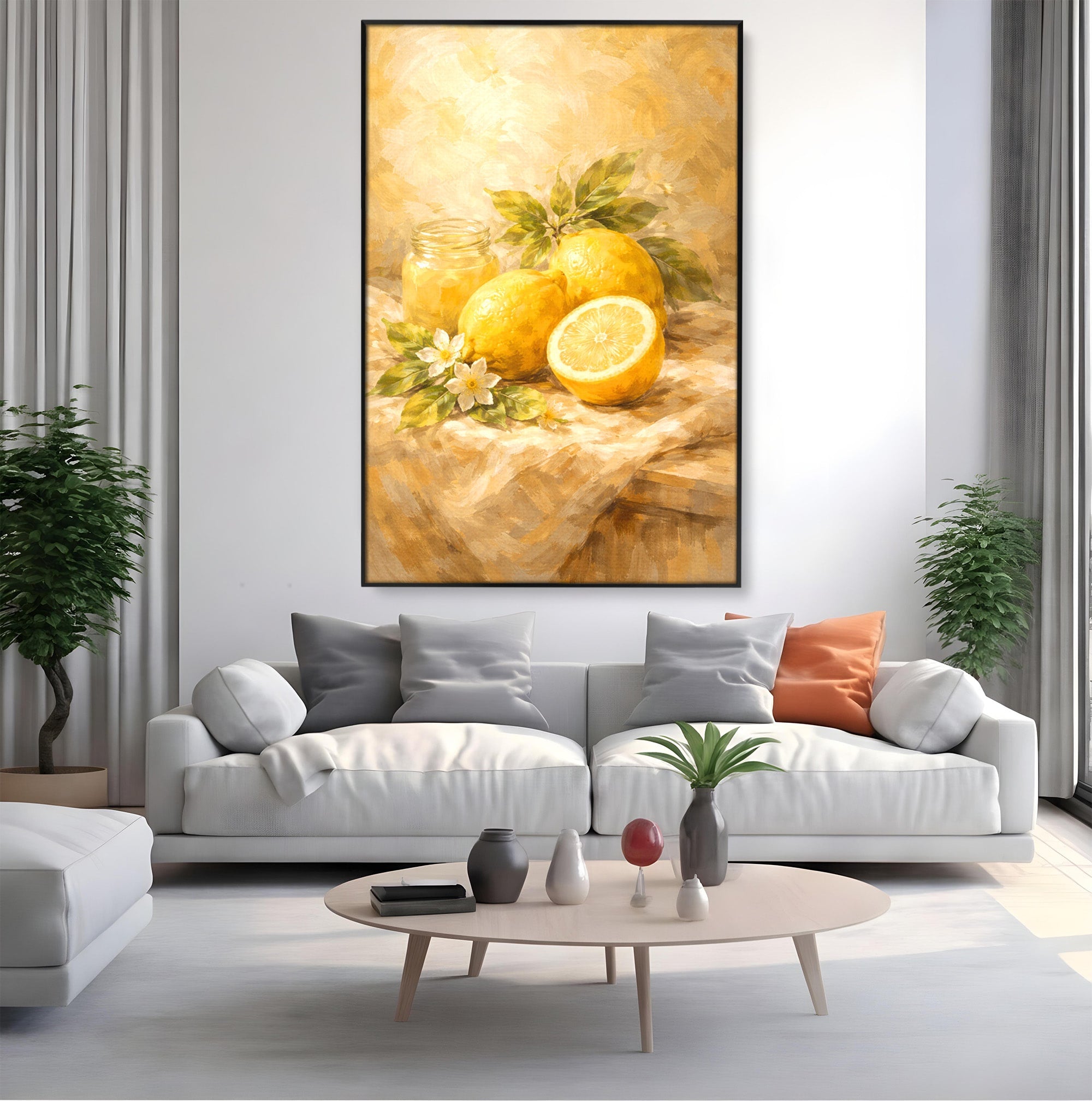 Tablou Canvas Premium LuxCanva® PI1064, Lamai Si Flori, Lamai, Flori, Natura, Bucatarie, Clasic, Culori Vibrante