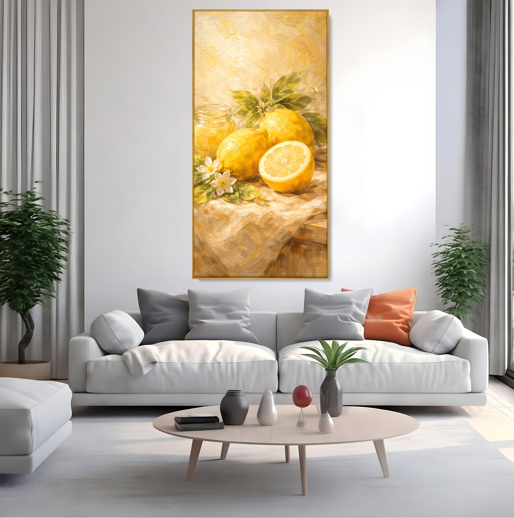 Tablou Canvas Premium LuxCanva® PI1064, Lamai Si Flori, Lamai, Flori, Natura, Bucatarie, Clasic, Culori Vibrante