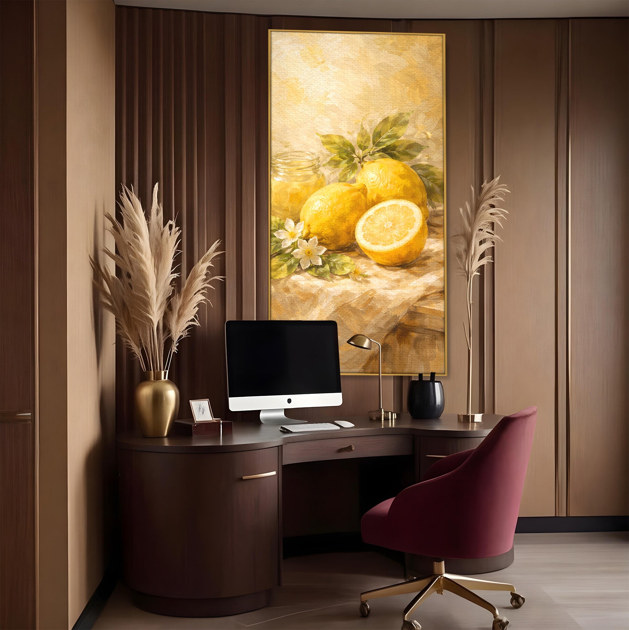 Tablou Canvas Premium LuxCanva® PI1064, Lamai Si Flori, Lamai, Flori, Natura, Bucatarie, Clasic, Culori Vibrante