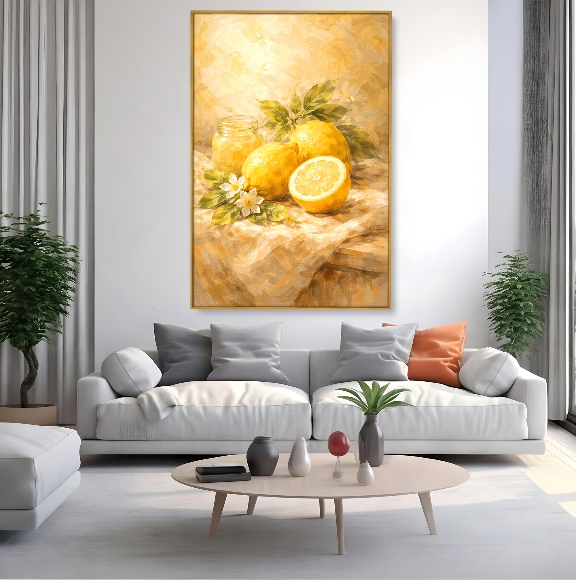 Tablou Canvas Premium LuxCanva® PI1064, Lamai Si Flori, Lamai, Flori, Natura, Bucatarie, Clasic, Culori Vibrante