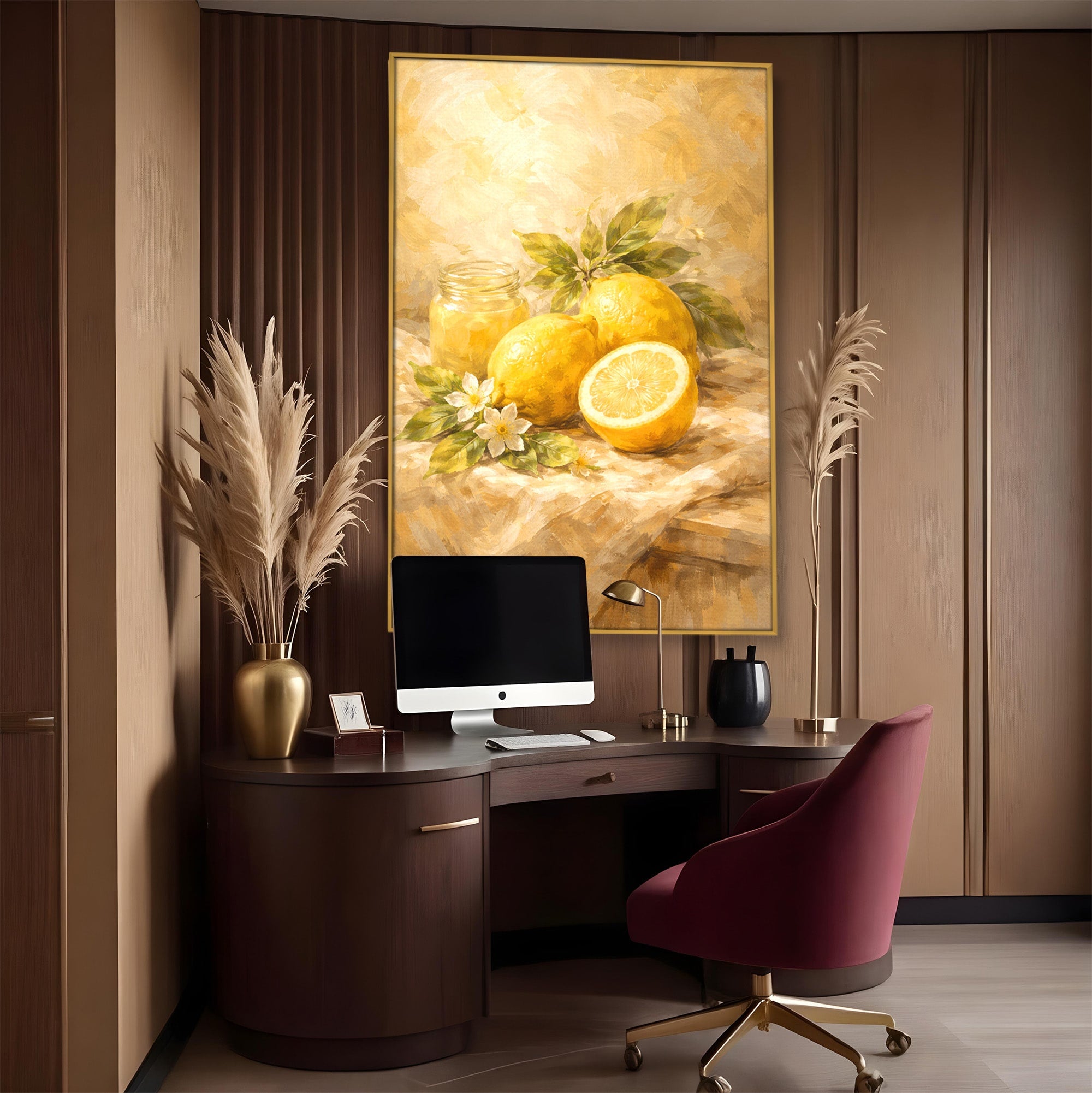 Tablou Canvas Premium LuxCanva® PI1064, Lamai Si Flori, Lamai, Flori, Natura, Bucatarie, Clasic, Culori Vibrante