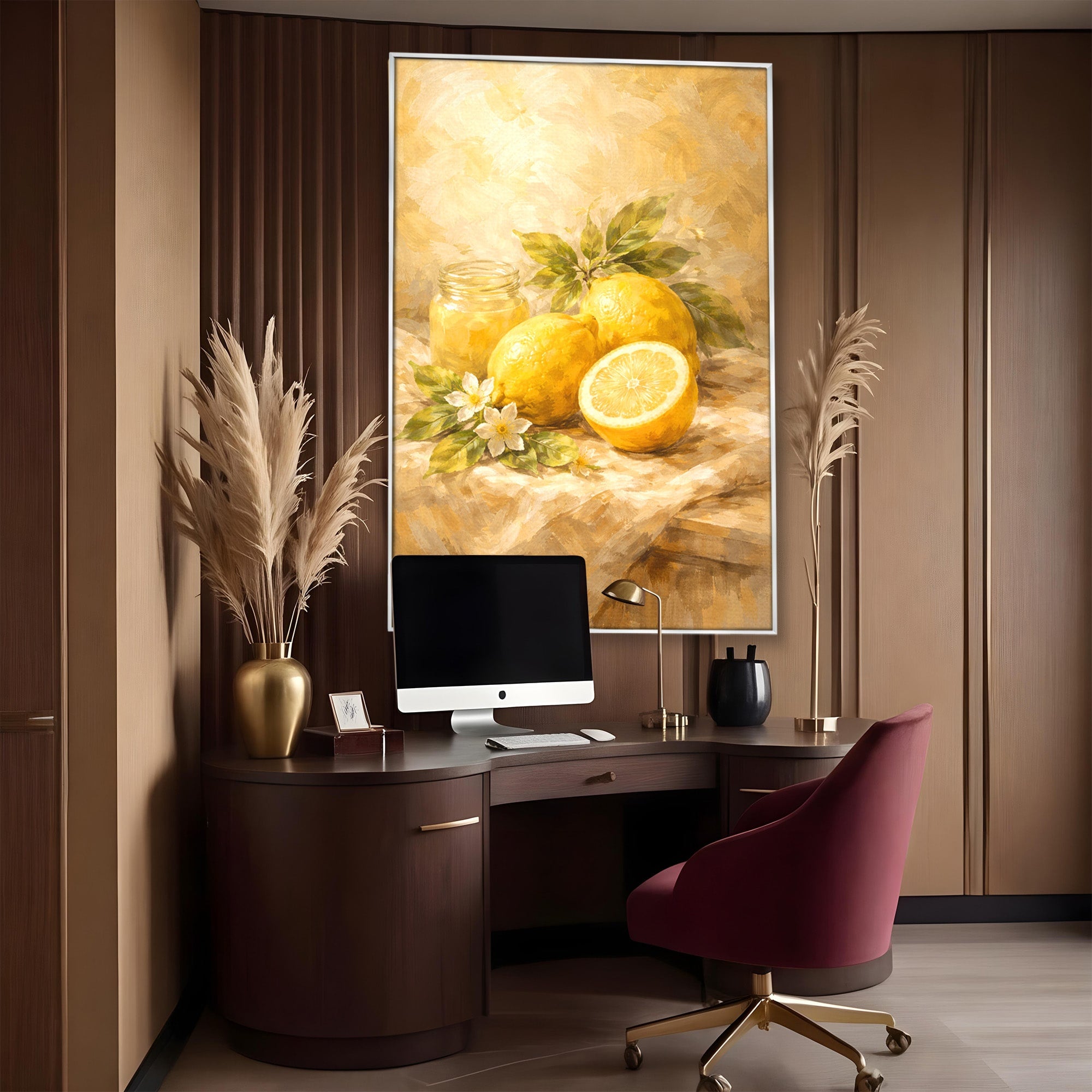 Tablou Canvas Premium LuxCanva® PI1064, Lamai Si Flori, Lamai, Flori, Natura, Bucatarie, Clasic, Culori Vibrante