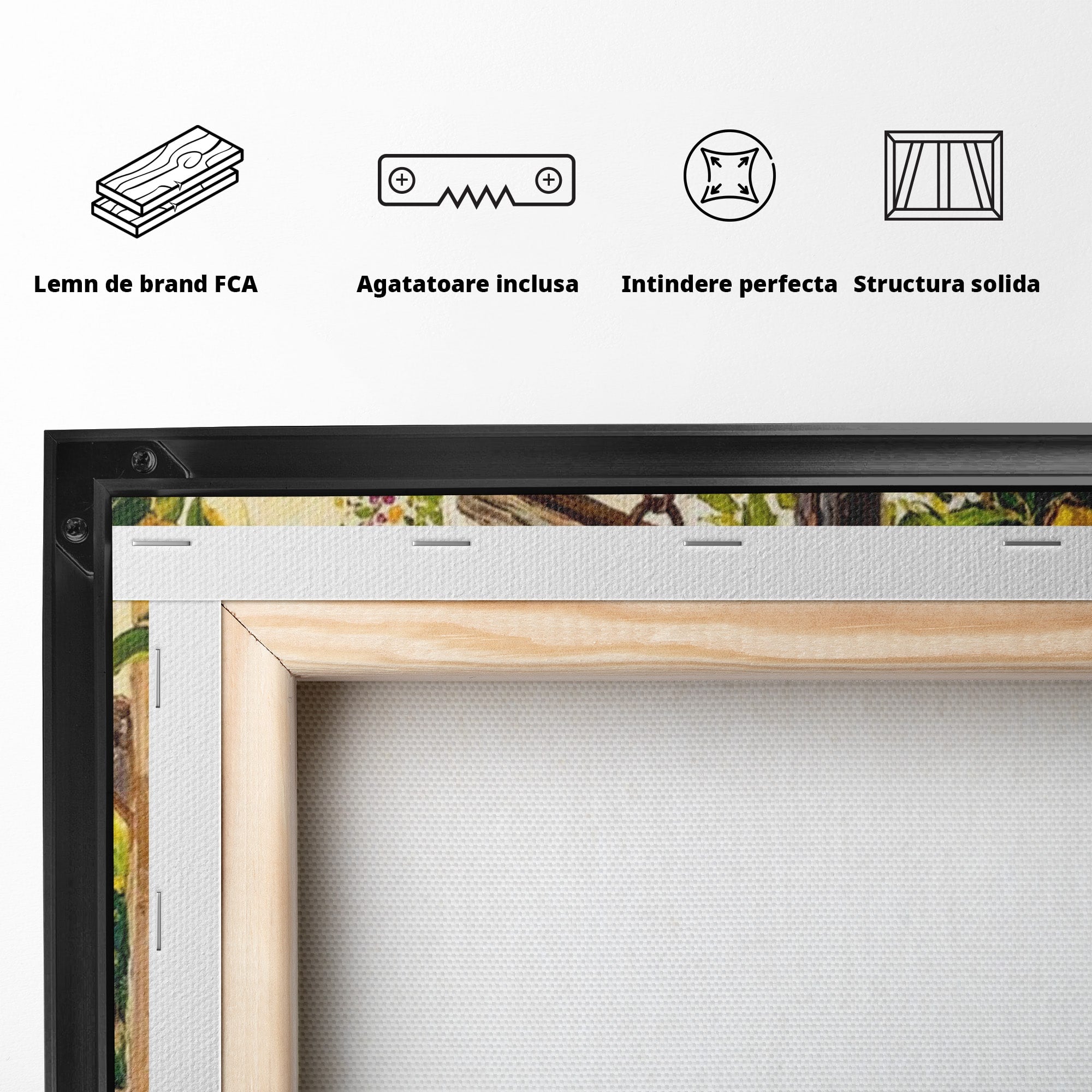 Tablou Canvas Premium LuxCanva® PI1065, Fantana Cu Lamai, Fantana, Lamai, Mediteranean, Rustic, Gradina, Living, Culori Vibrante