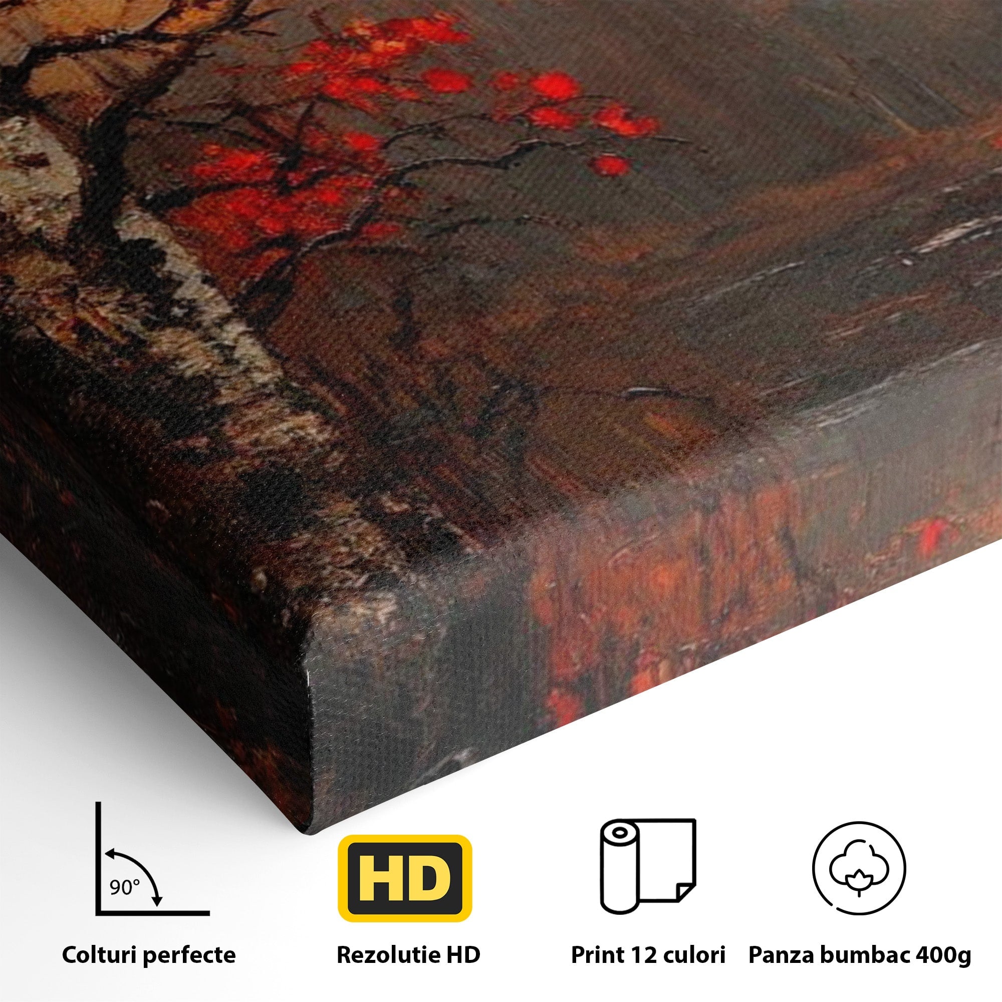 Tablou Canvas Premium LuxCanva® PI1070, Apus De Toamna, Anotimp, Toamna, Peisaj, Natura, Living, Culori Vibrante