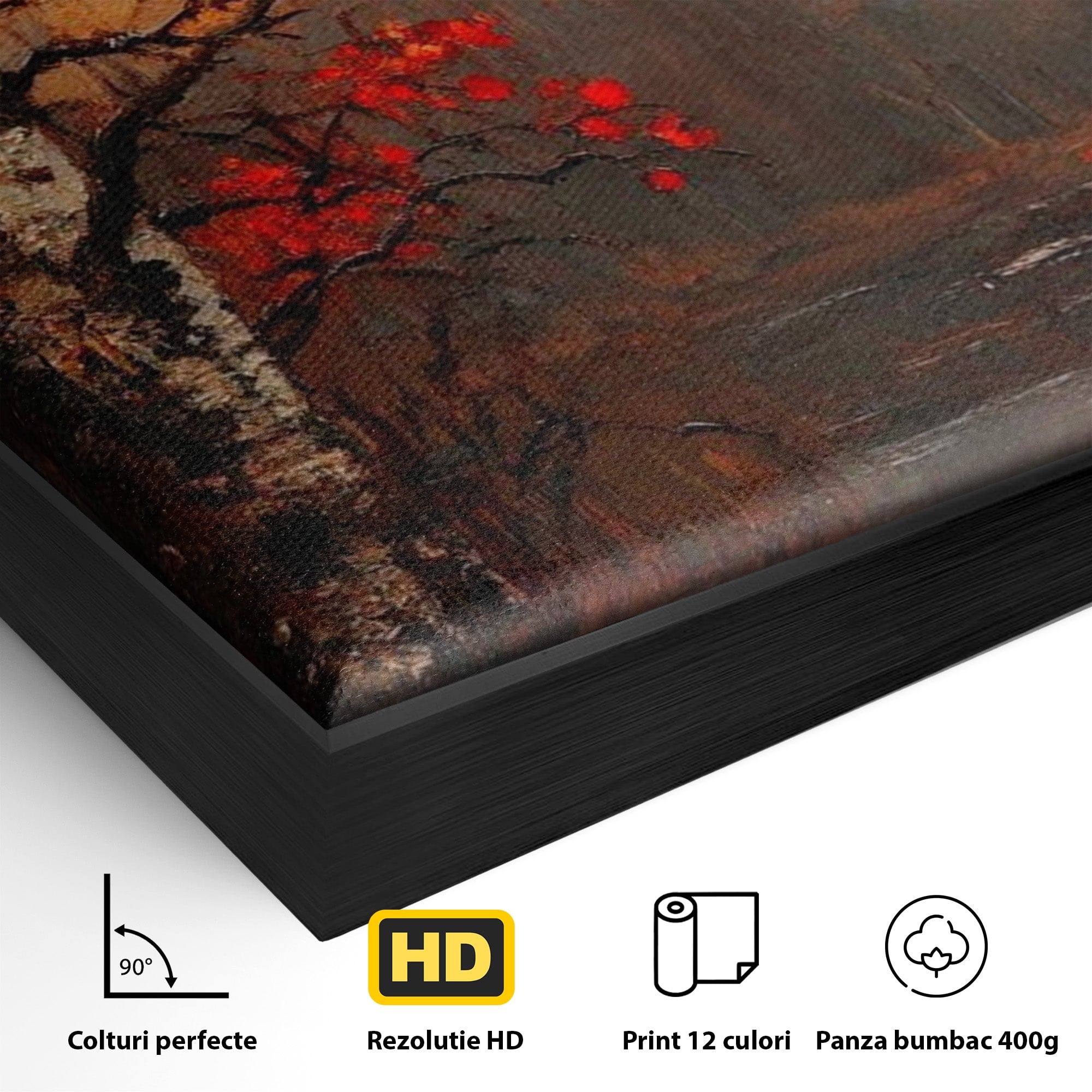 Tablou Canvas Premium LuxCanva® PI1070, Apus De Toamna, Anotimp, Toamna, Peisaj, Natura, Living, Culori Vibrante