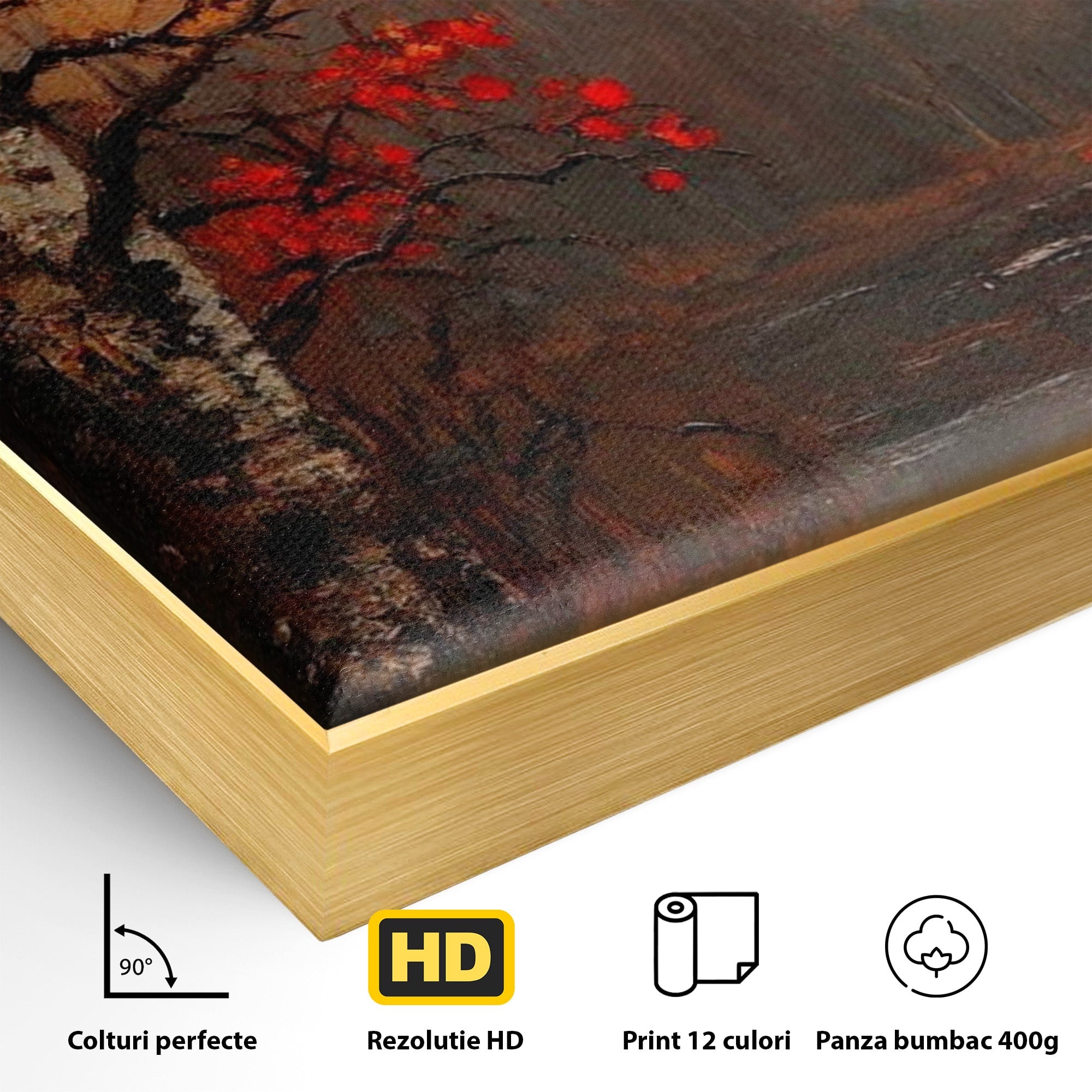 Tablou Canvas Premium LuxCanva® PI1070, Apus De Toamna, Anotimp, Toamna, Peisaj, Natura, Living, Culori Vibrante