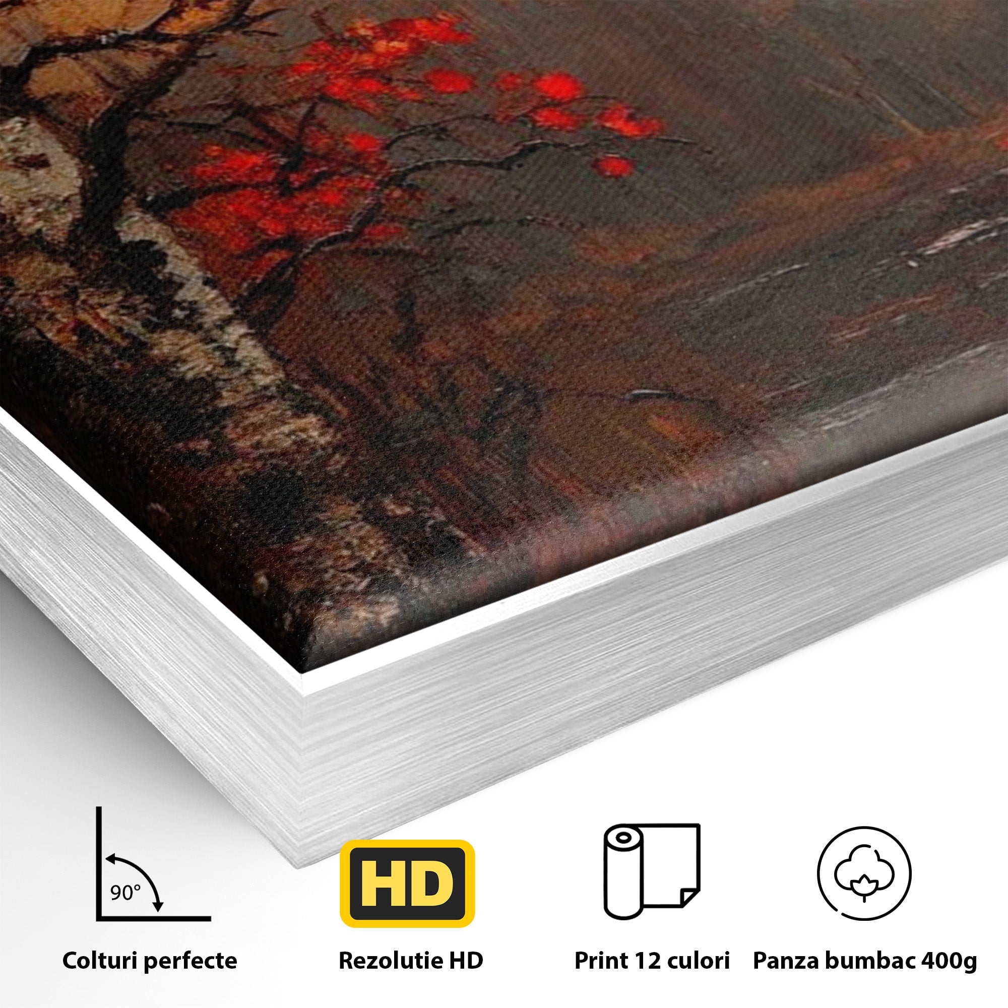 Tablou Canvas Premium LuxCanva® PI1070, Apus De Toamna, Anotimp, Toamna, Peisaj, Natura, Living, Culori Vibrante