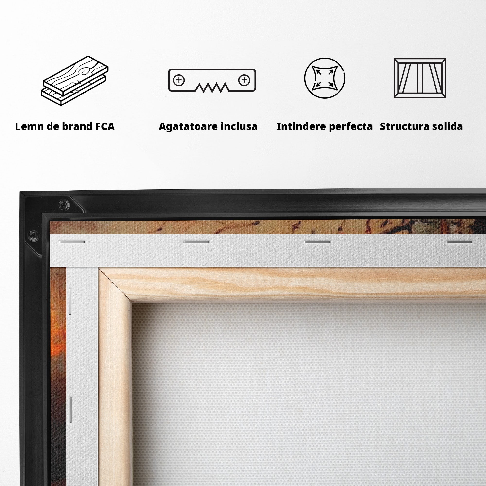 Tablou Canvas Premium LuxCanva® PI1070, Apus De Toamna, Anotimp, Toamna, Peisaj, Natura, Living, Culori Vibrante