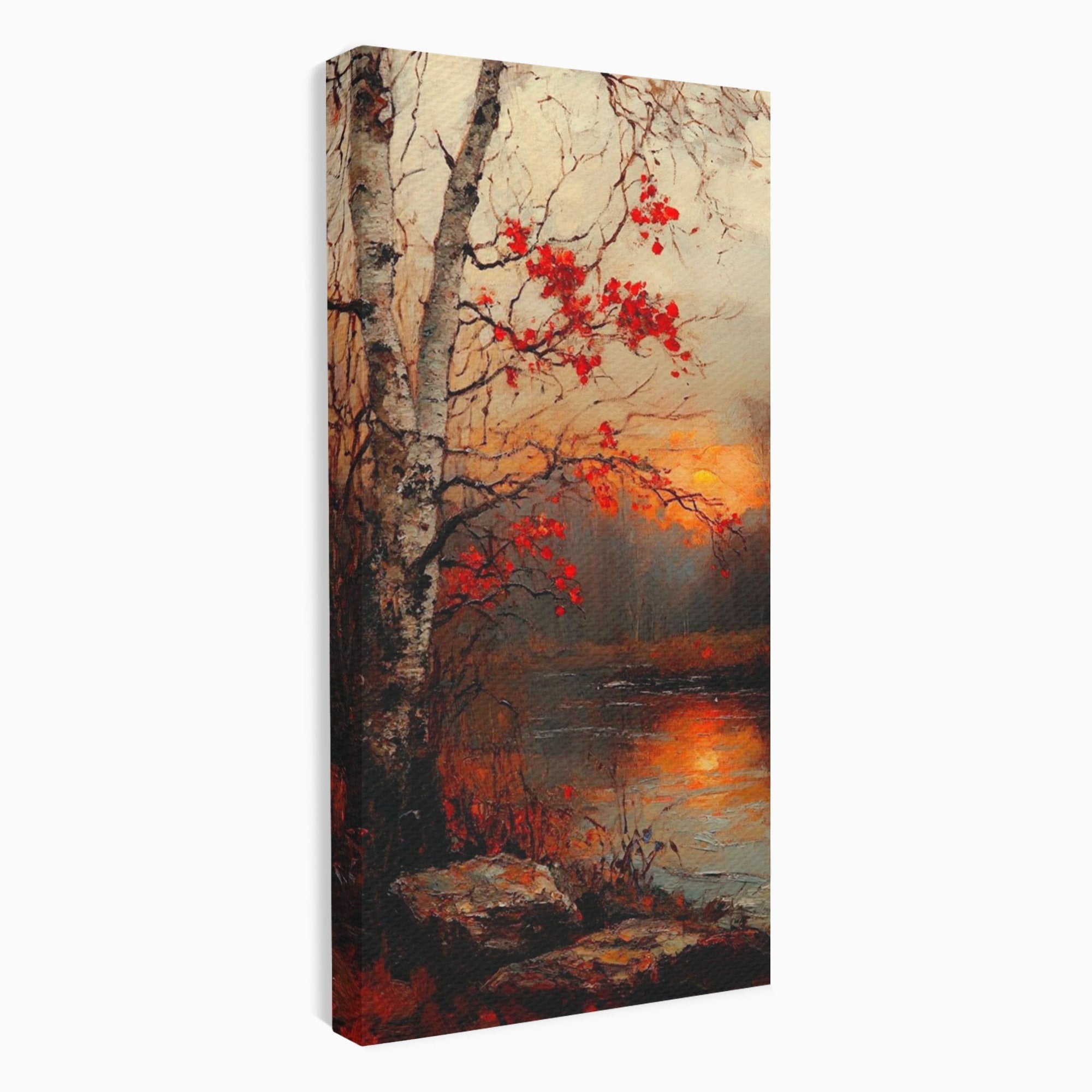 Tablou Canvas Premium LuxCanva® PI1070, Apus De Toamna, Anotimp, Toamna, Peisaj, Natura, Living, Culori Vibrante