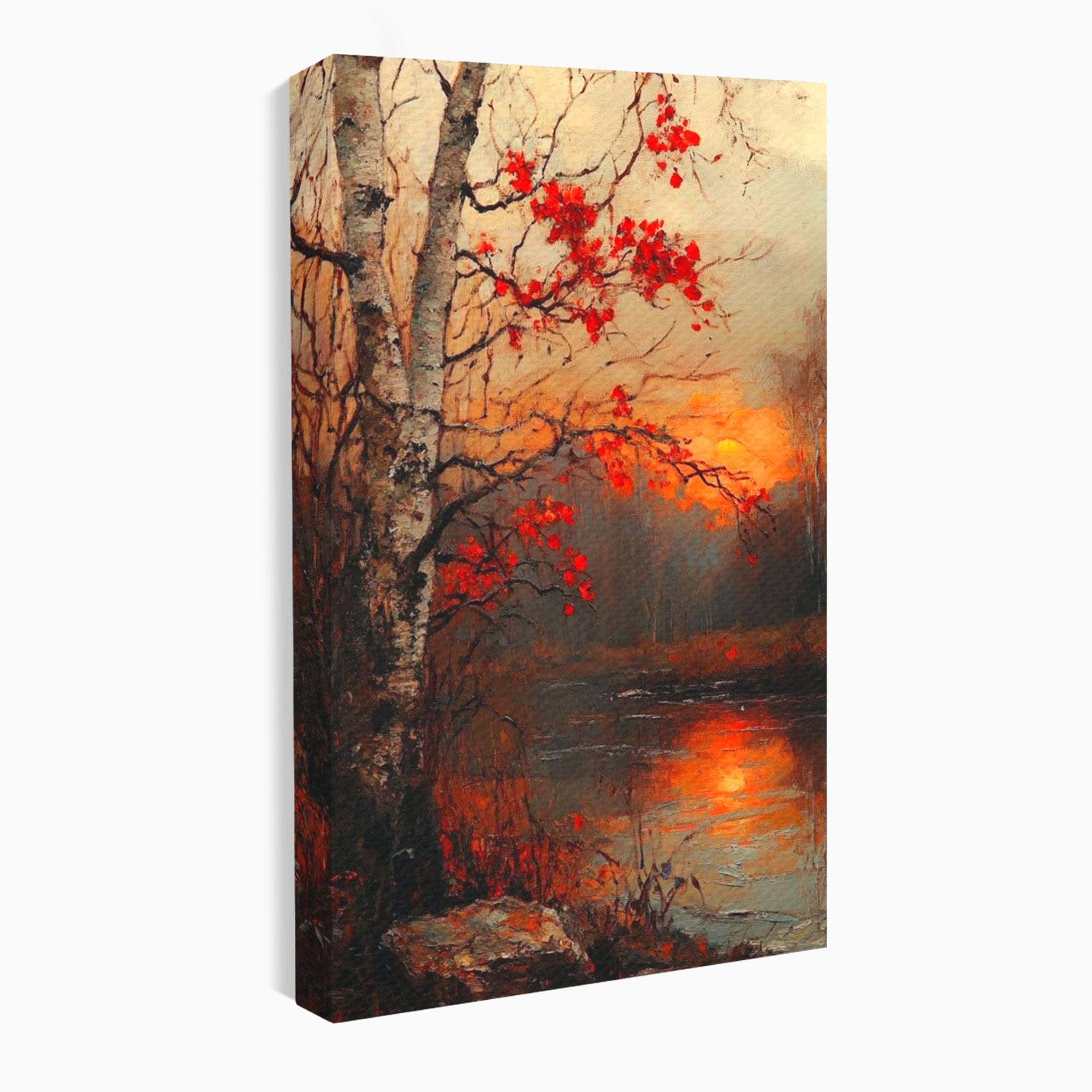 Tablou Canvas Premium LuxCanva® PI1070, Apus De Toamna, Anotimp, Toamna, Peisaj, Natura, Living, Culori Vibrante