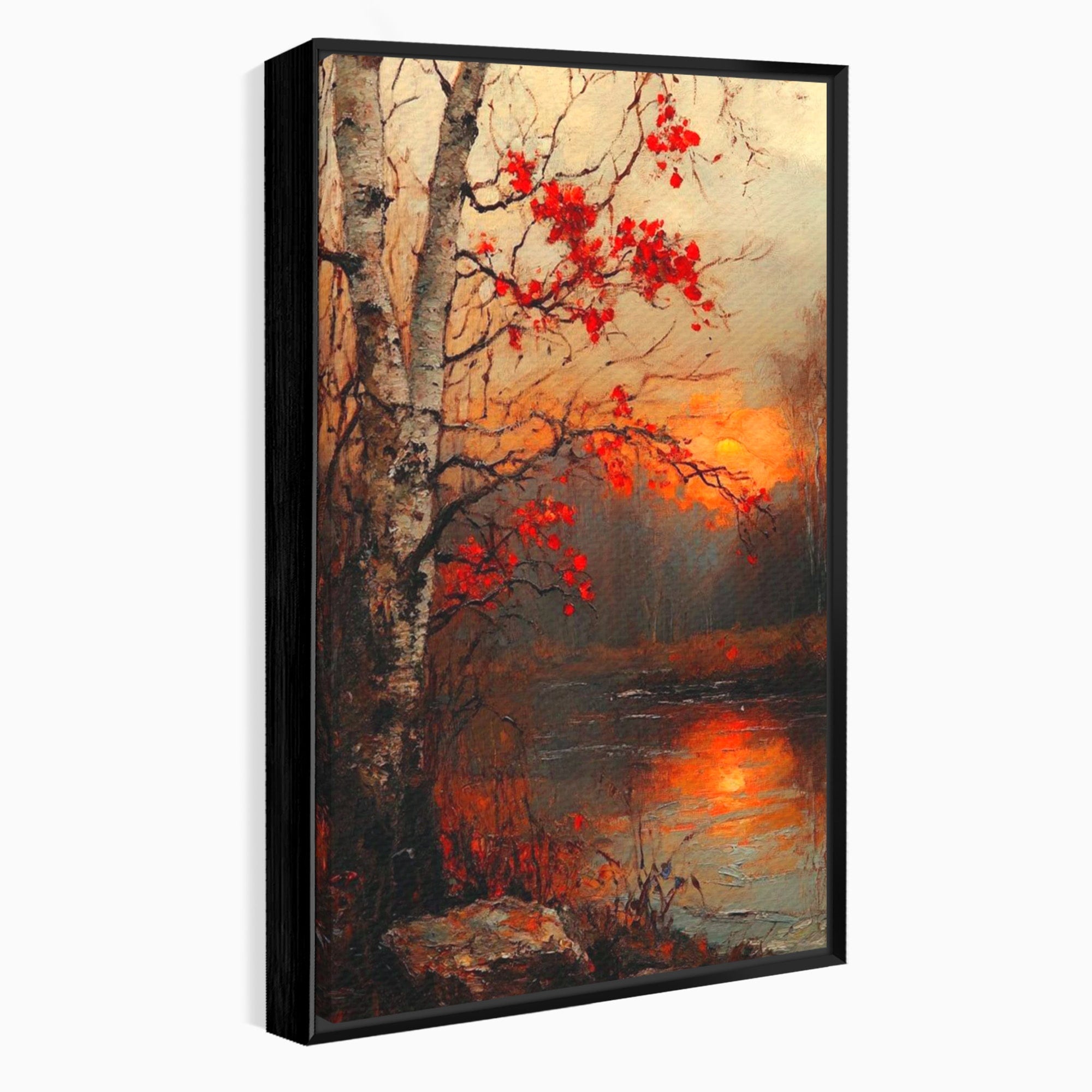 Tablou Canvas Premium LuxCanva® PI1070, Apus De Toamna, Anotimp, Toamna, Peisaj, Natura, Living, Culori Vibrante