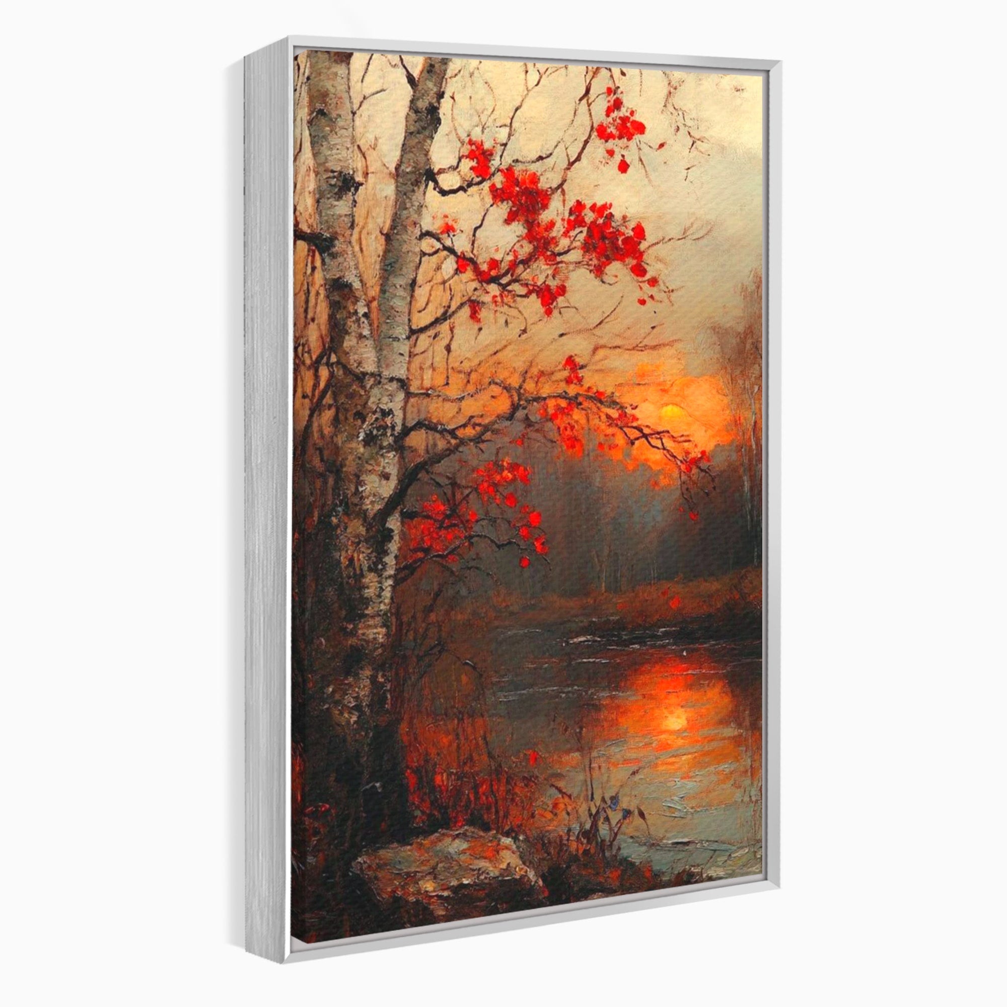 Tablou Canvas Premium LuxCanva® PI1070, Apus De Toamna, Anotimp, Toamna, Peisaj, Natura, Living, Culori Vibrante