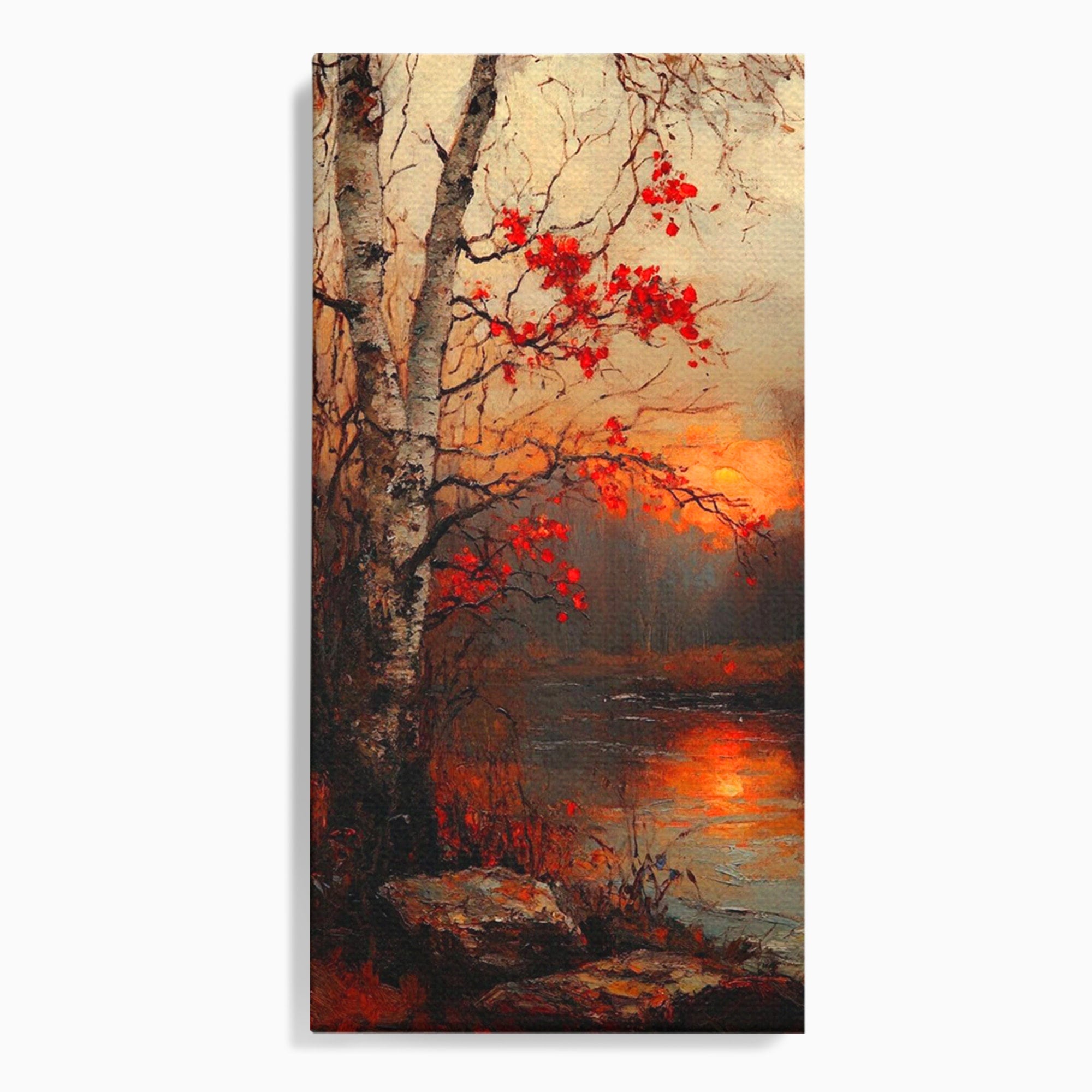 Tablou Canvas Premium LuxCanva® PI1070, Apus De Toamna, Anotimp, Toamna, Peisaj, Natura, Living, Culori Vibrante