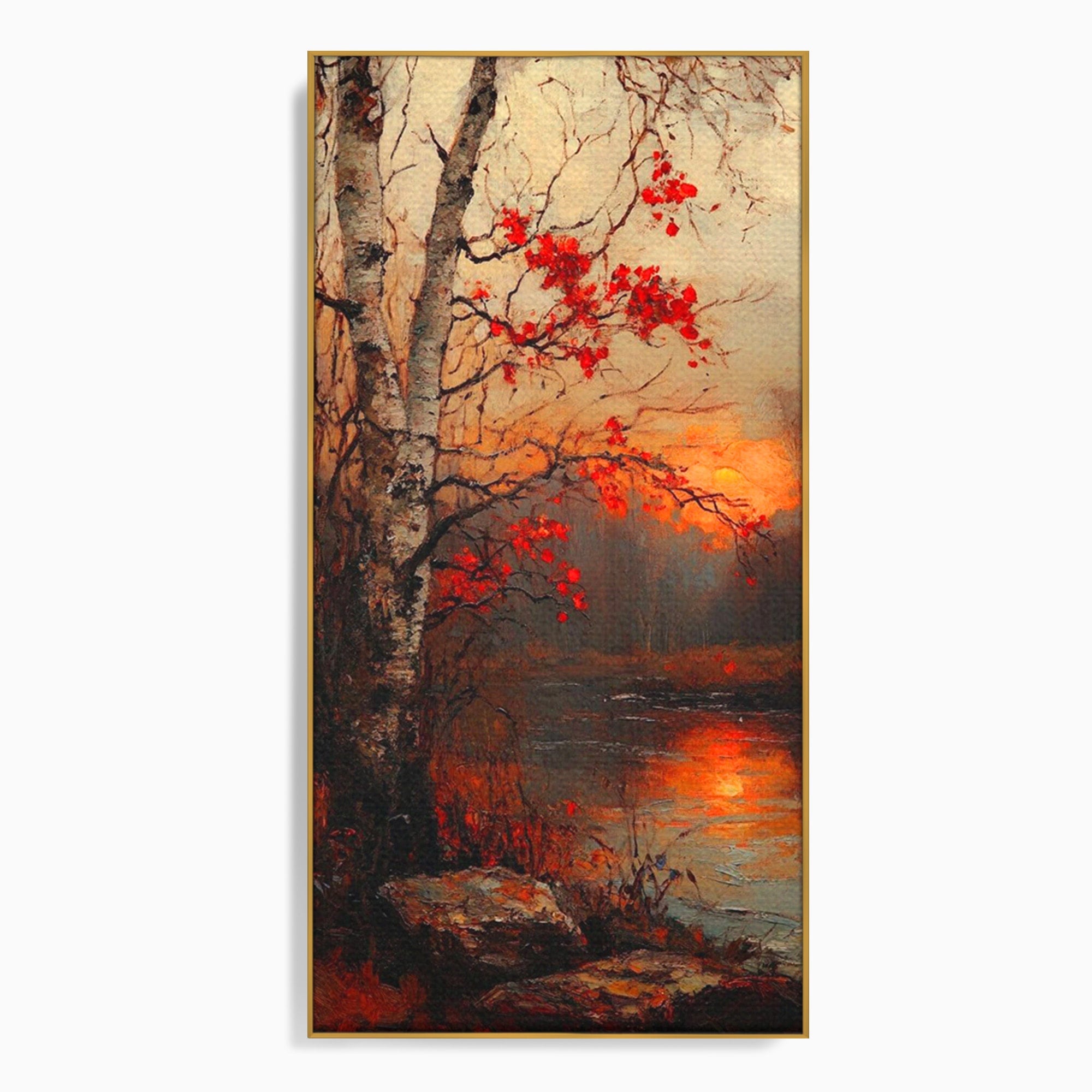 Tablou Canvas Premium LuxCanva® PI1070, Apus De Toamna, Anotimp, Toamna, Peisaj, Natura, Living, Culori Vibrante