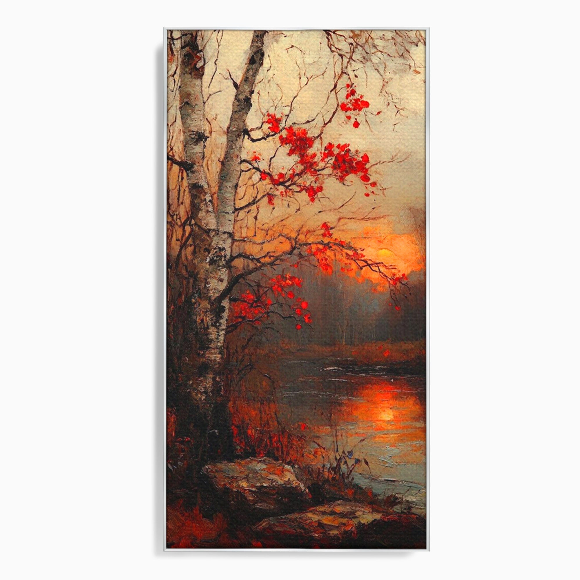 Tablou Canvas Premium LuxCanva® PI1070, Apus De Toamna, Anotimp, Toamna, Peisaj, Natura, Living, Culori Vibrante