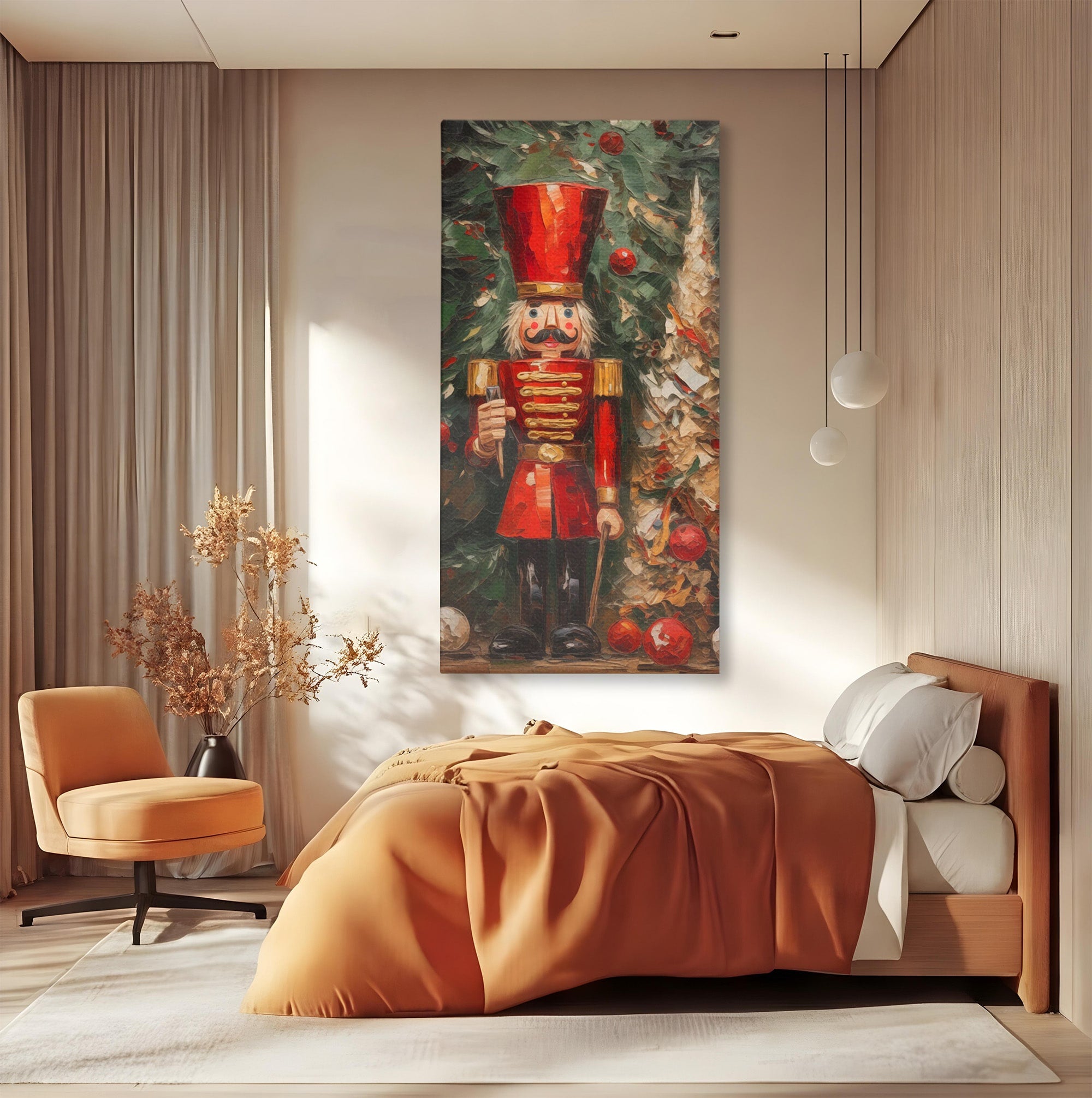 Tablou Canvas Premium LuxCanva® PI1075, Spargator De Nuci Festiv, Craciun, Soldat, Decoratiuni, Traditie, Living, Culori Vibrante