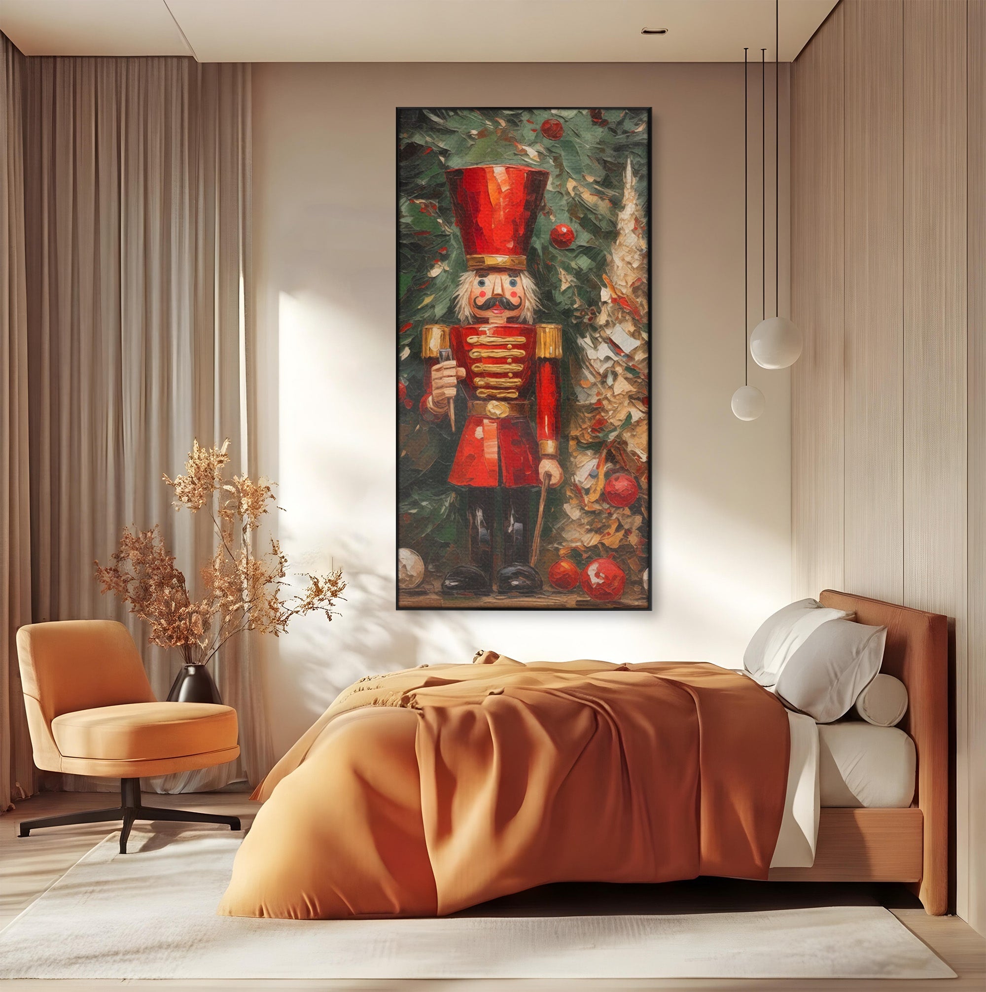 Tablou Canvas Premium LuxCanva® PI1075, Spargator De Nuci Festiv, Craciun, Soldat, Decoratiuni, Traditie, Living, Culori Vibrante
