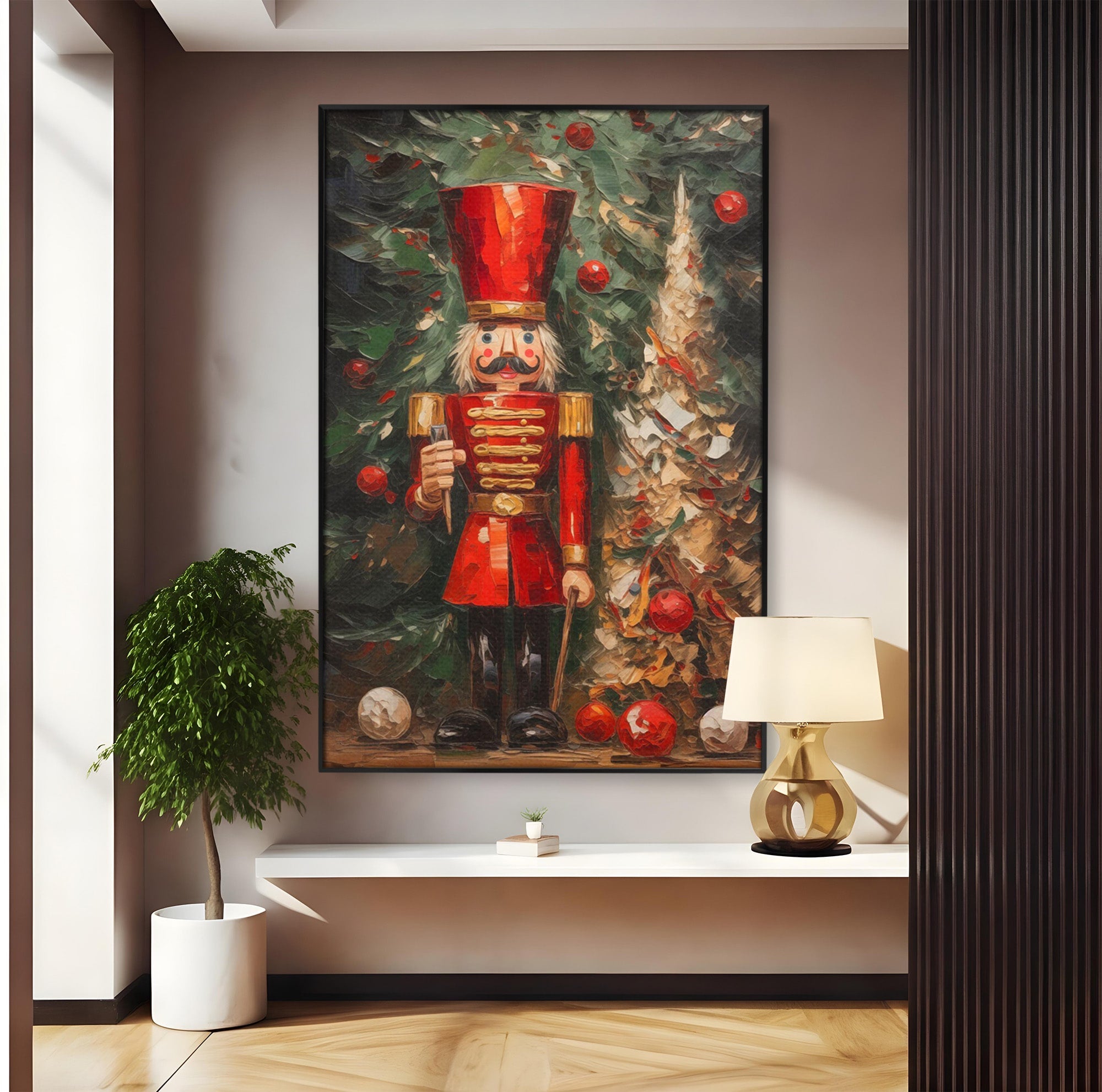 Tablou Canvas Premium LuxCanva® PI1075, Spargator De Nuci Festiv, Craciun, Soldat, Decoratiuni, Traditie, Living, Culori Vibrante