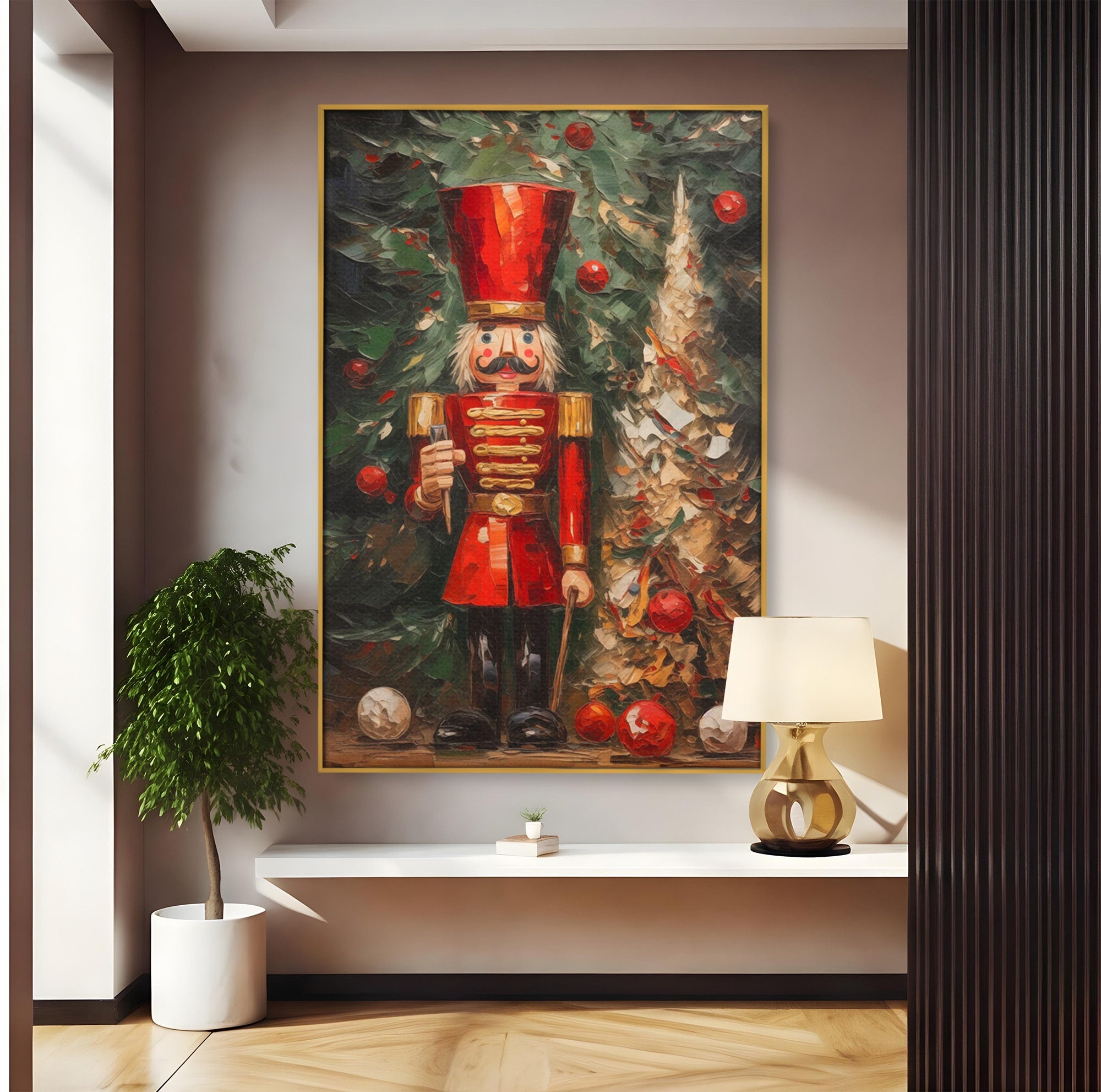 Tablou Canvas Premium LuxCanva® PI1075, Spargator De Nuci Festiv, Craciun, Soldat, Decoratiuni, Traditie, Living, Culori Vibrante