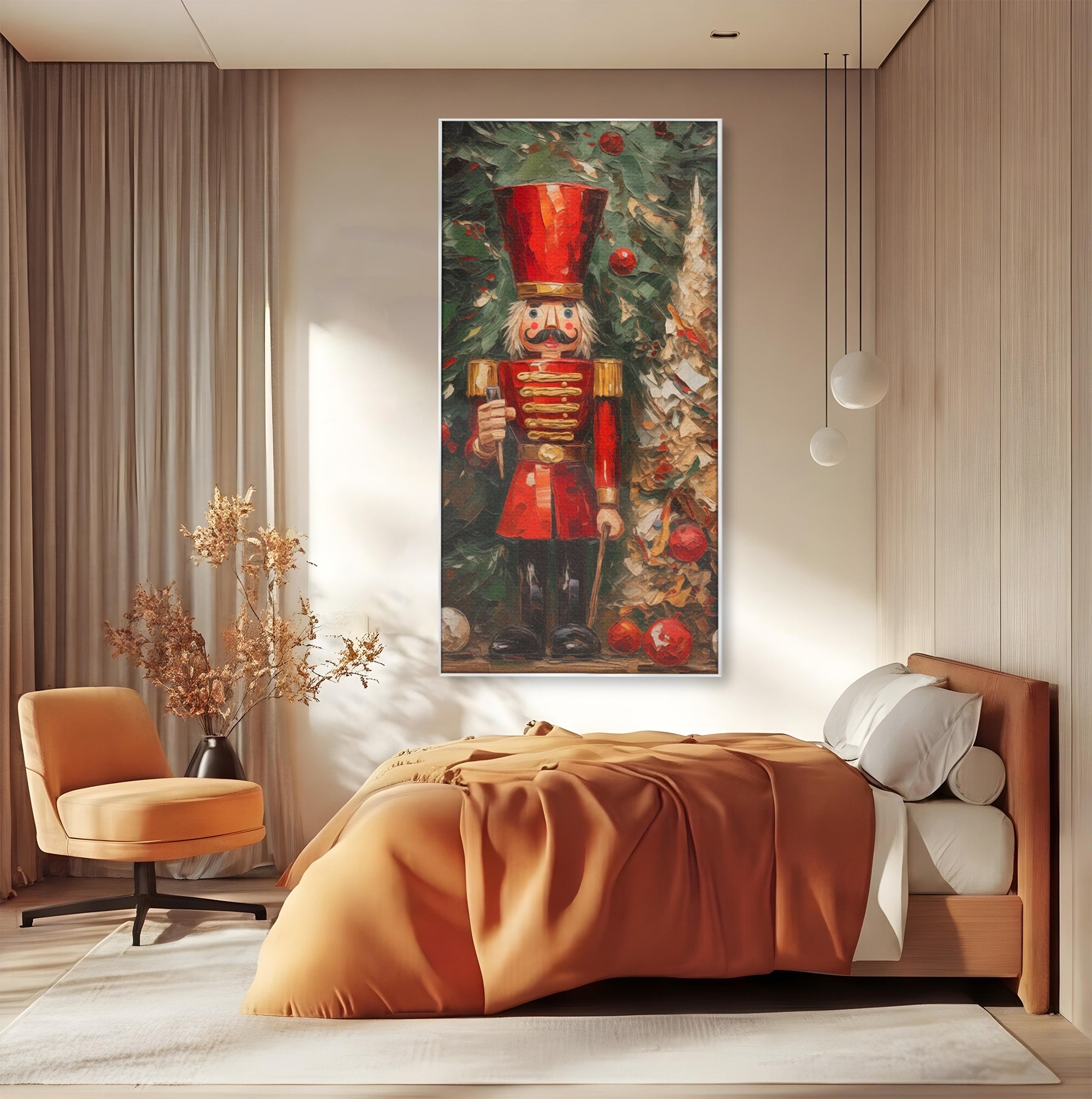 Tablou Canvas Premium LuxCanva® PI1075, Spargator De Nuci Festiv, Craciun, Soldat, Decoratiuni, Traditie, Living, Culori Vibrante