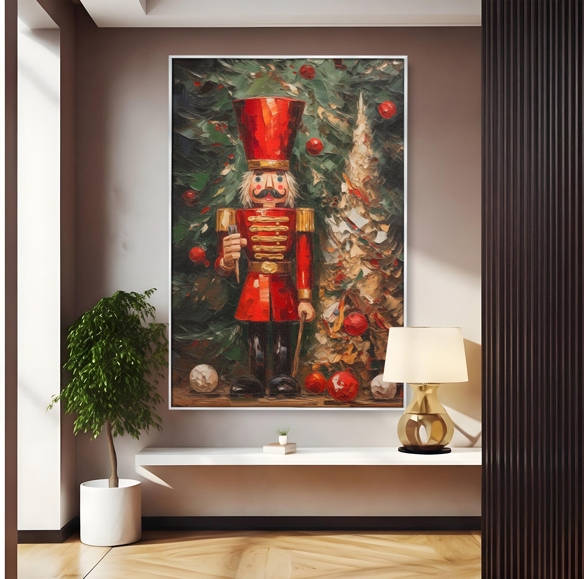 Tablou Canvas Premium LuxCanva® PI1075, Spargator De Nuci Festiv, Craciun, Soldat, Decoratiuni, Traditie, Living, Culori Vibrante