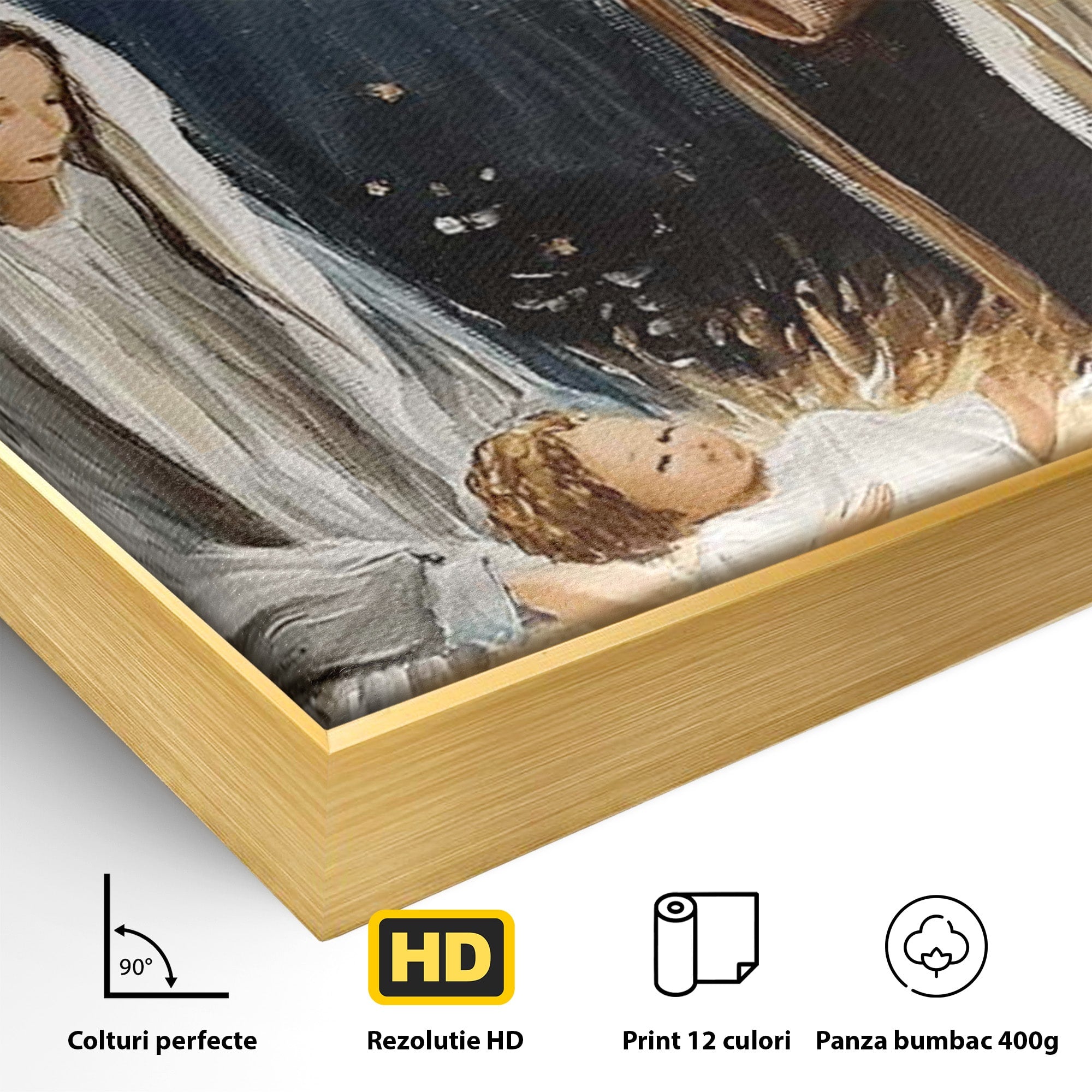 Tablou Canvas Premium LuxCanva® PI1078, Nasterea Domnului, Religie, Craciun, Familie, Spiritualitate, Dormitor, Culori Vibrante