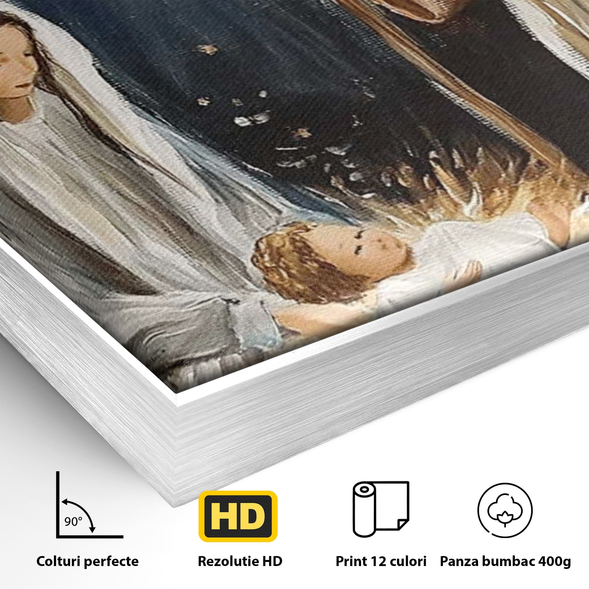 Tablou Canvas Premium LuxCanva® PI1078, Nasterea Domnului, Religie, Craciun, Familie, Spiritualitate, Dormitor, Culori Vibrante