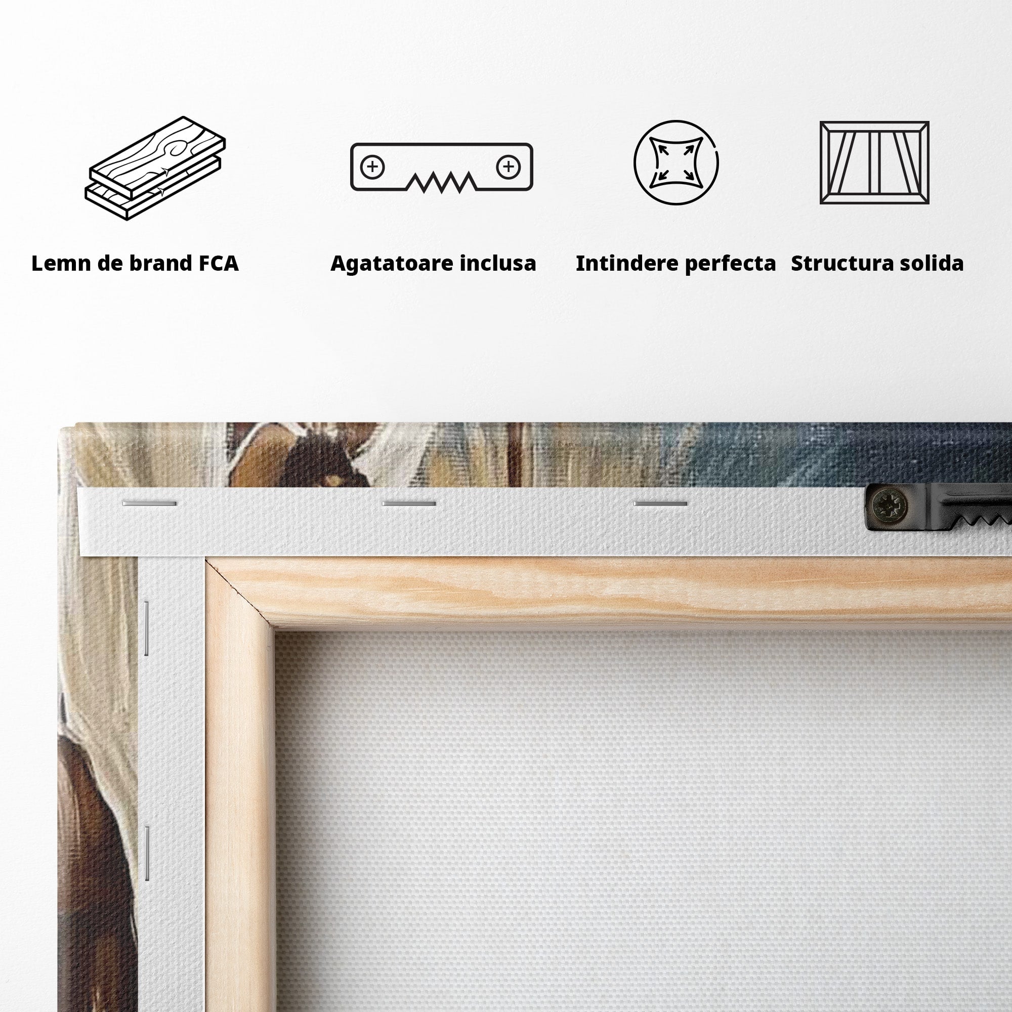 Tablou Canvas Premium LuxCanva® PI1078, Nasterea Domnului, Religie, Craciun, Familie, Spiritualitate, Dormitor, Culori Vibrante