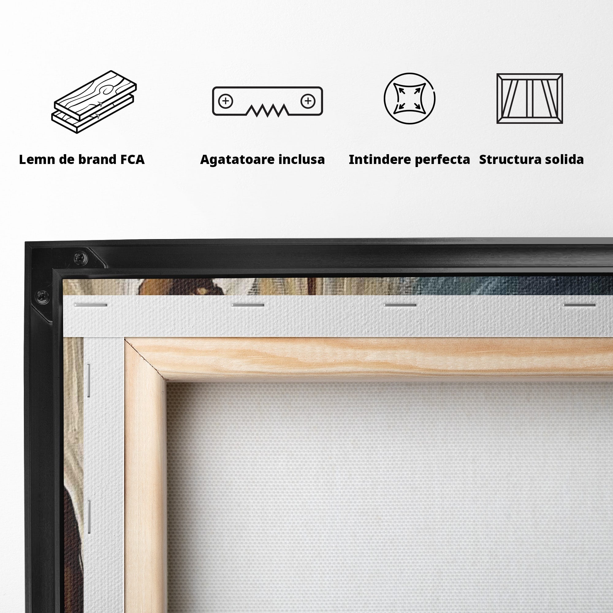 Tablou Canvas Premium LuxCanva® PI1078, Nasterea Domnului, Religie, Craciun, Familie, Spiritualitate, Dormitor, Culori Vibrante