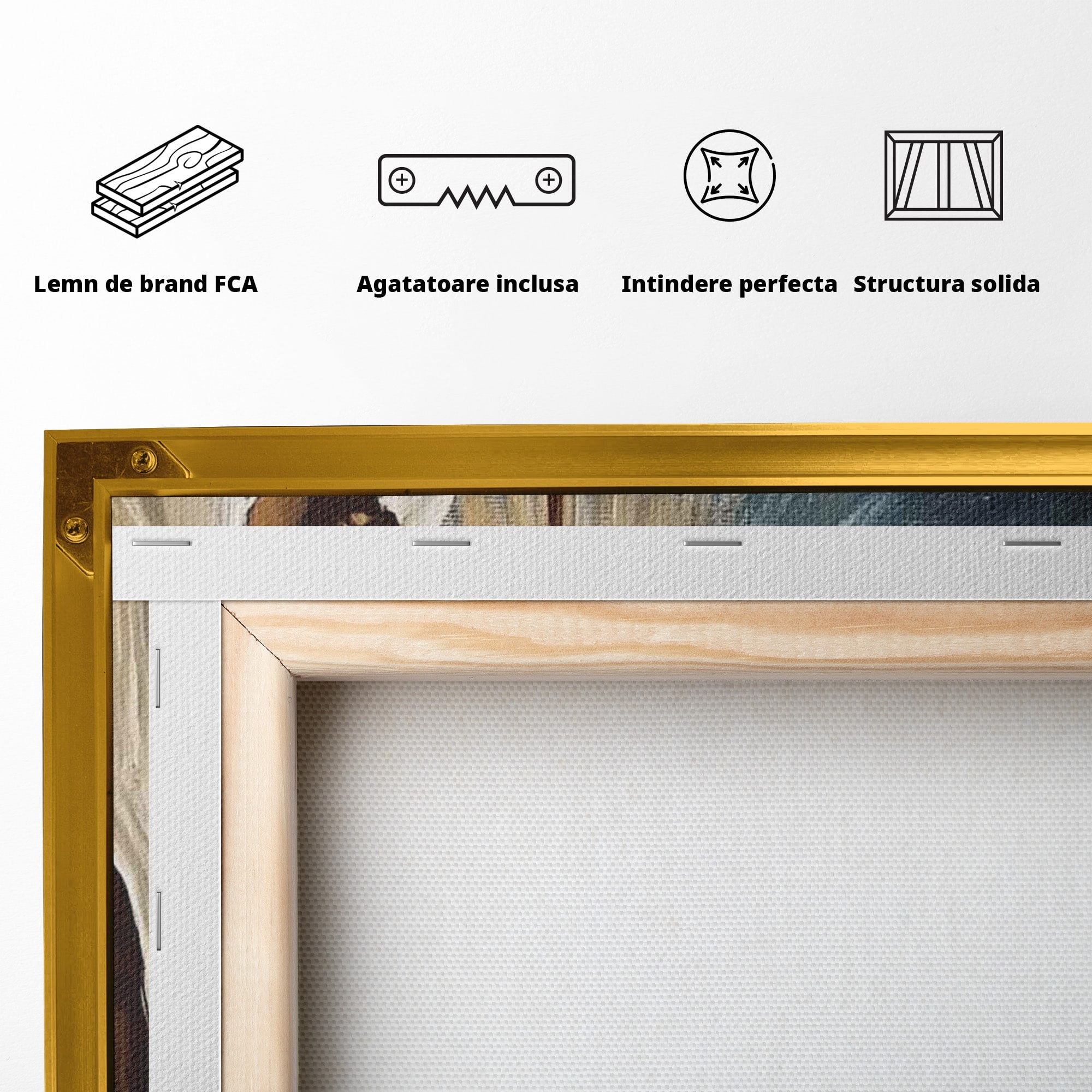 Tablou Canvas Premium LuxCanva® PI1078, Nasterea Domnului, Religie, Craciun, Familie, Spiritualitate, Dormitor, Culori Vibrante
