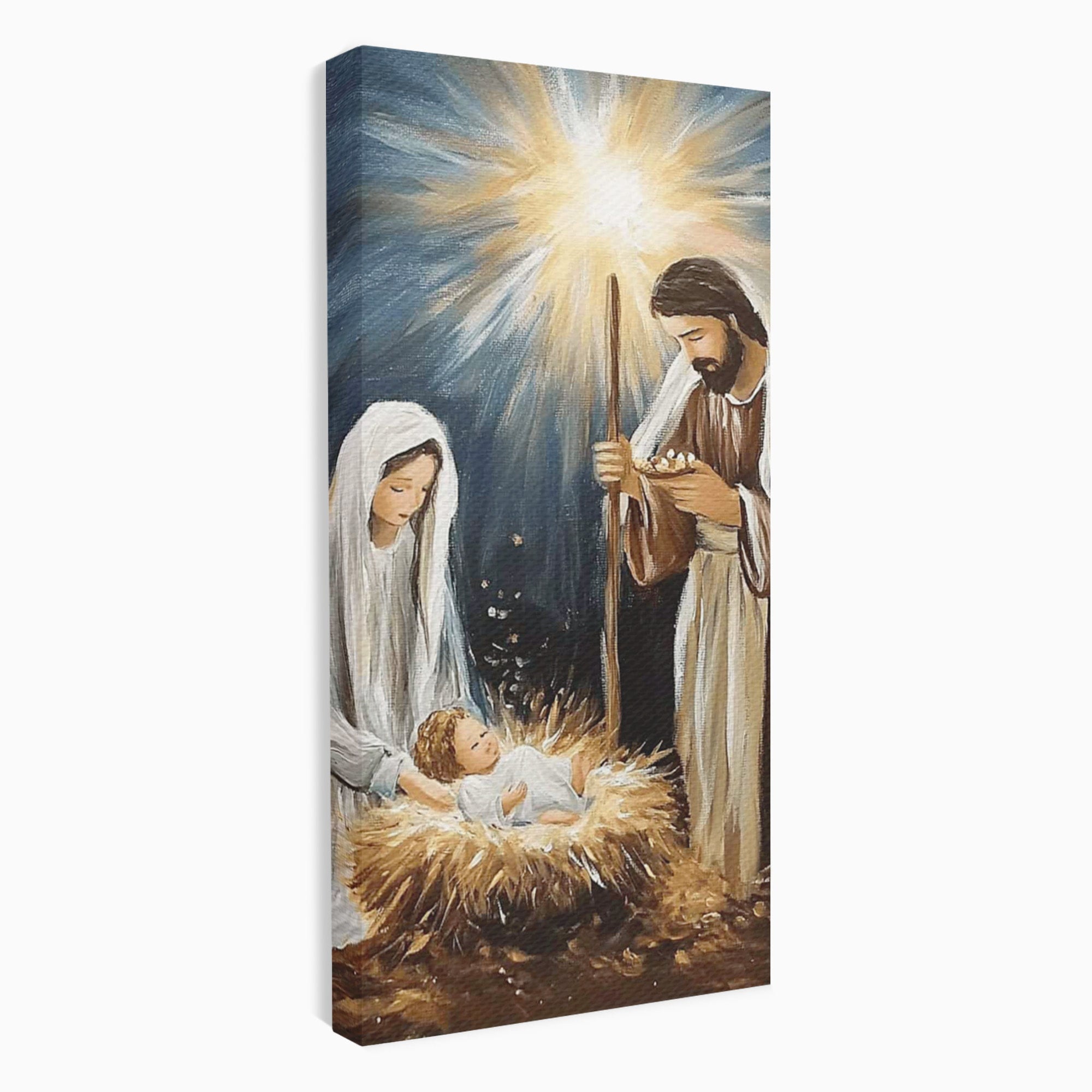 Tablou Canvas Premium LuxCanva® PI1078, Nasterea Domnului, Religie, Craciun, Familie, Spiritualitate, Dormitor, Culori Vibrante