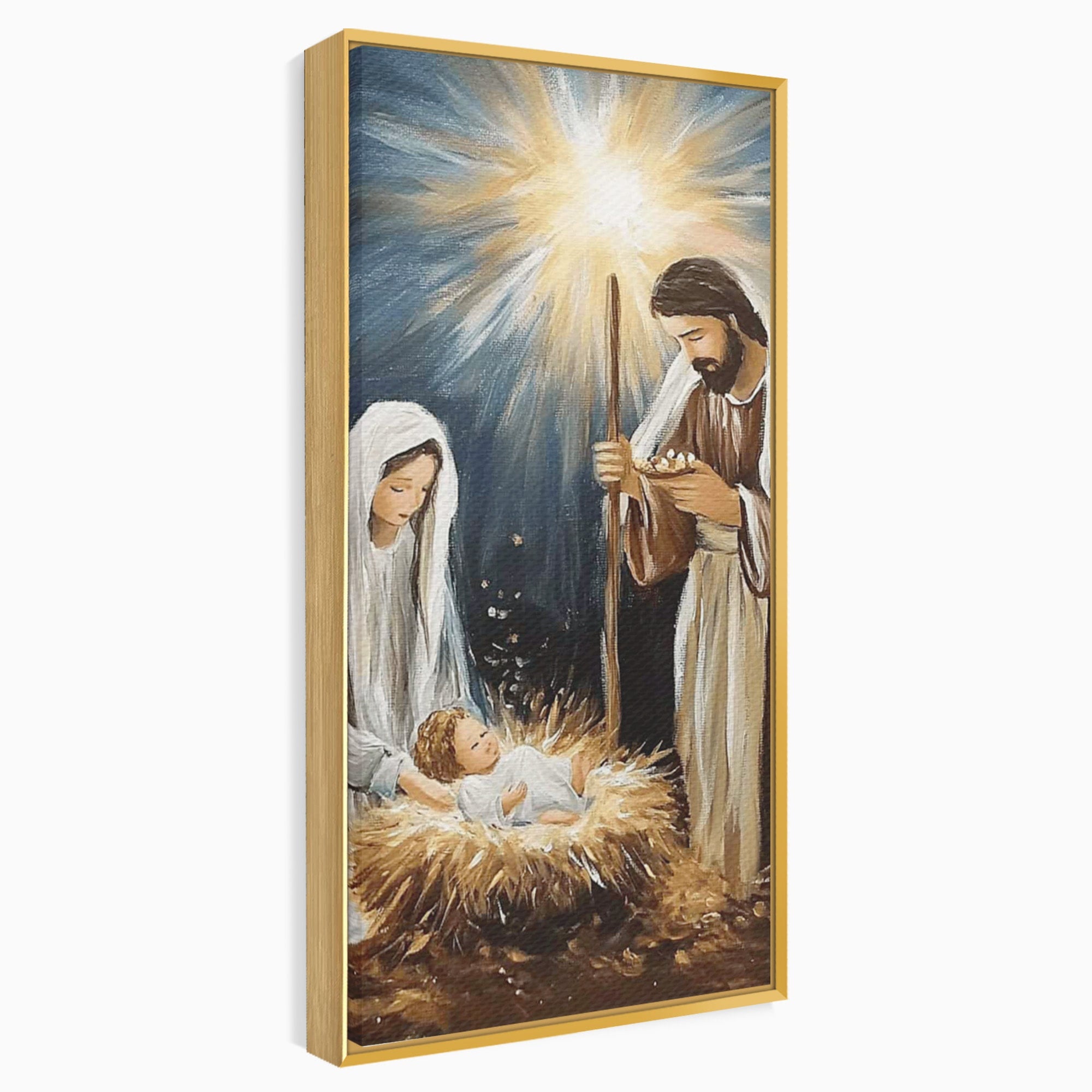 Tablou Canvas Premium LuxCanva® PI1078, Nasterea Domnului, Religie, Craciun, Familie, Spiritualitate, Dormitor, Culori Vibrante