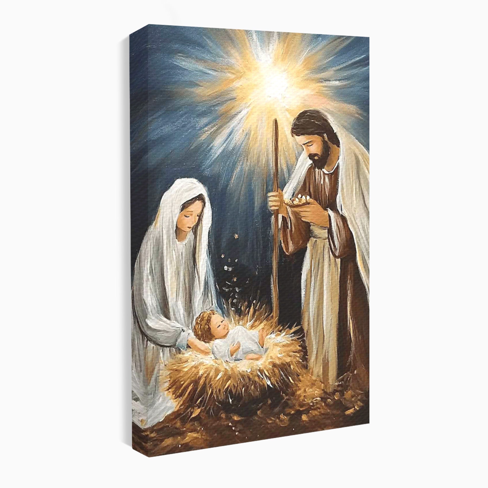 Tablou Canvas Premium LuxCanva® PI1078, Nasterea Domnului, Religie, Craciun, Familie, Spiritualitate, Dormitor, Culori Vibrante