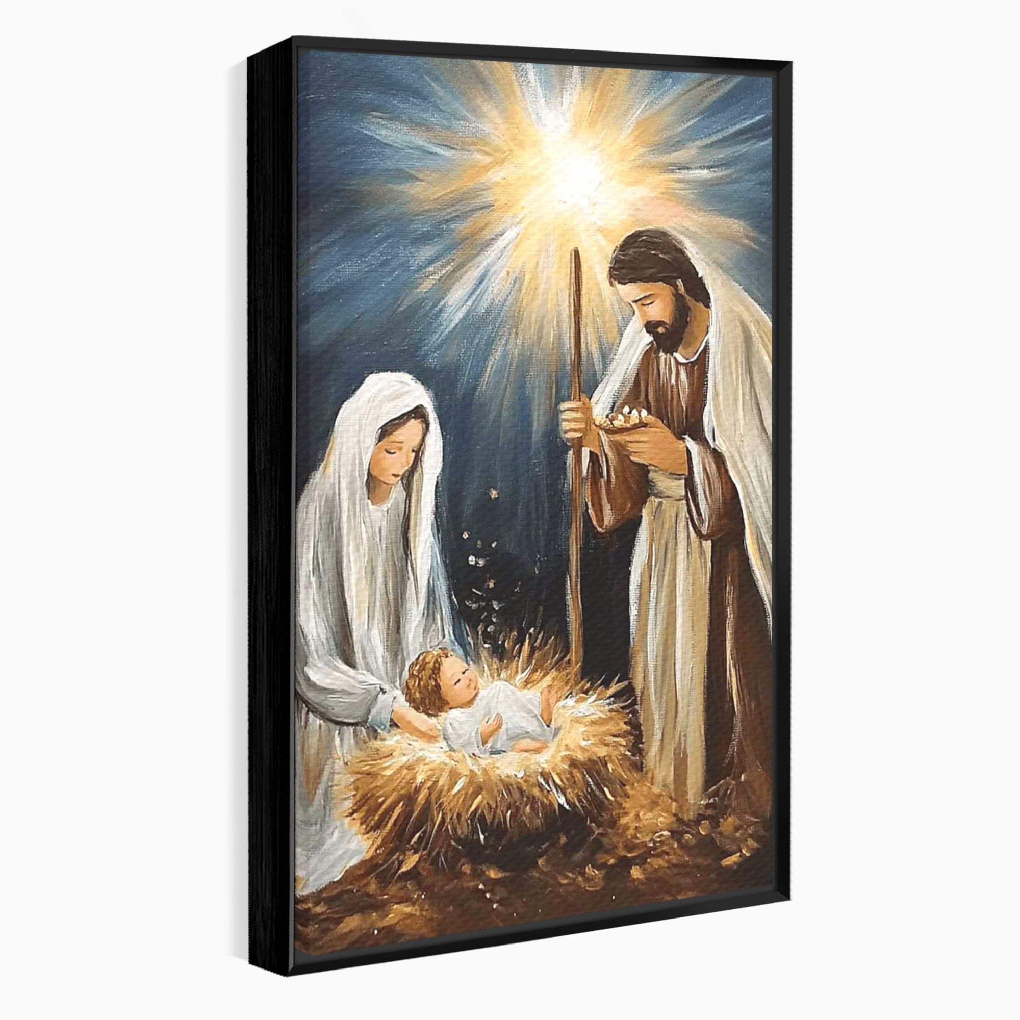 Tablou Canvas Premium LuxCanva® PI1078, Nasterea Domnului, Religie, Craciun, Familie, Spiritualitate, Dormitor, Culori Vibrante