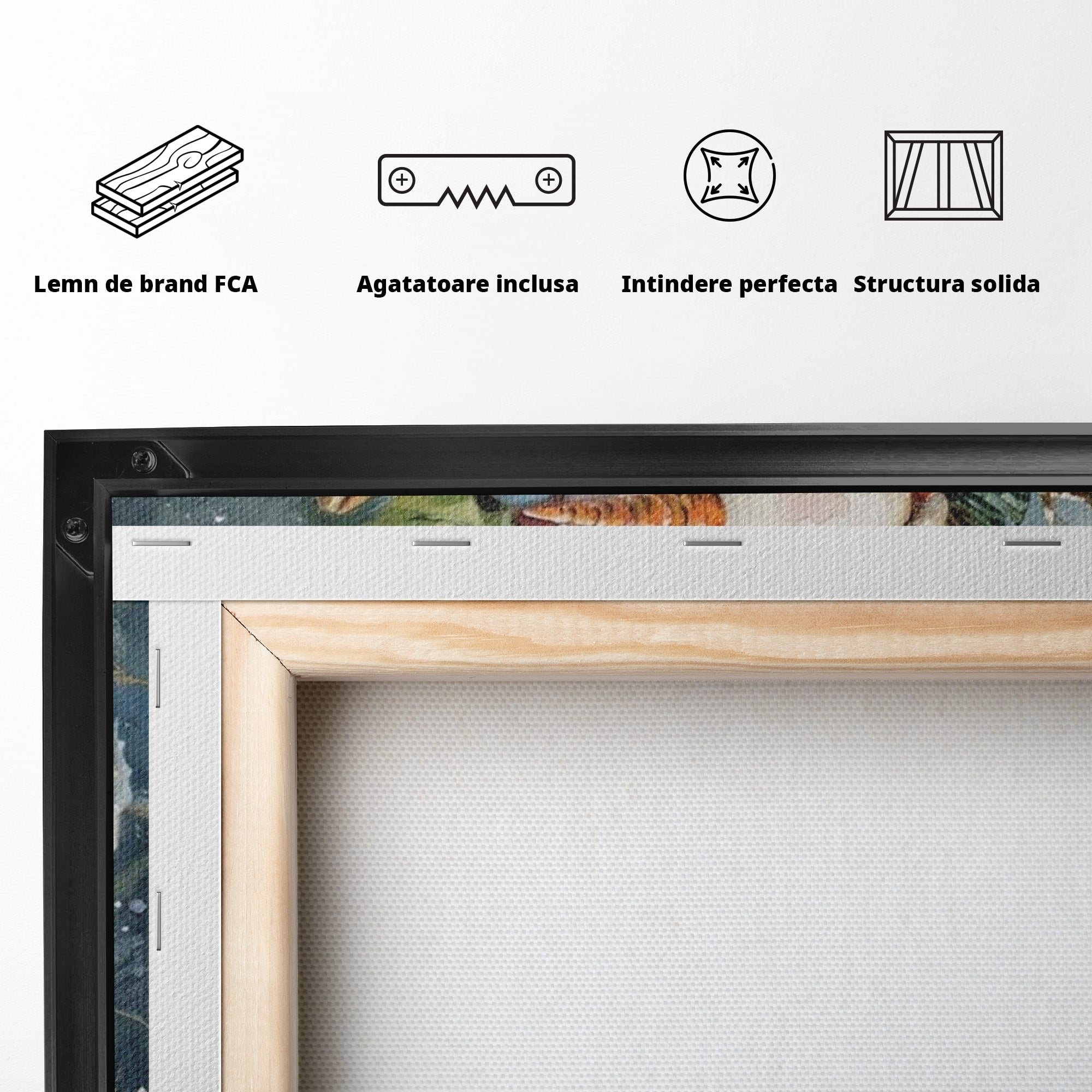 Tablou Canvas Premium LuxCanva® PI1082, Omul De Zapada, Iarna, Craciun, Fular, Rosu, Decoratiuni, Living, Sarbatori, Culori Vibrante