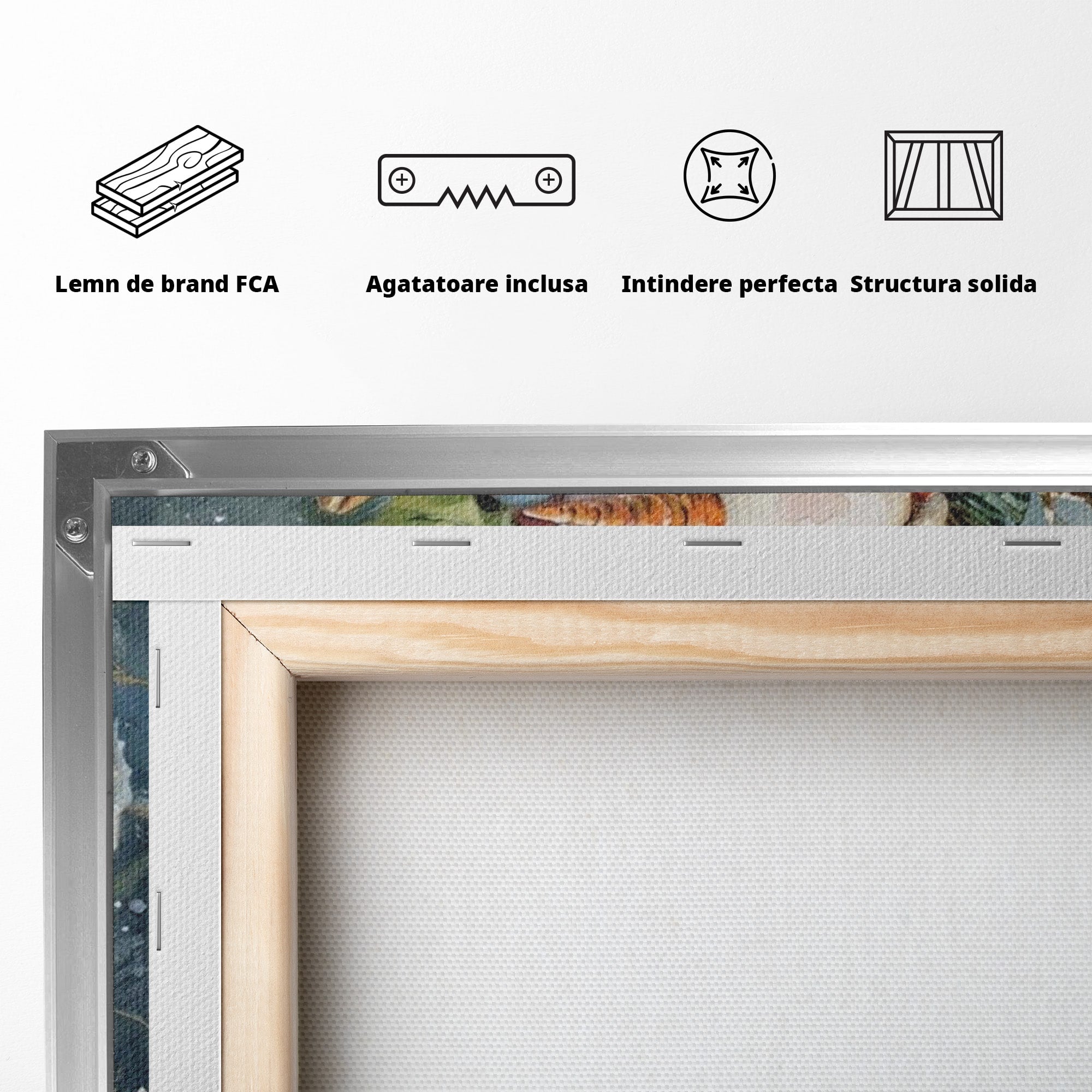 Tablou Canvas Premium LuxCanva® PI1082, Omul De Zapada, Iarna, Craciun, Fular, Rosu, Decoratiuni, Living, Sarbatori, Culori Vibrante