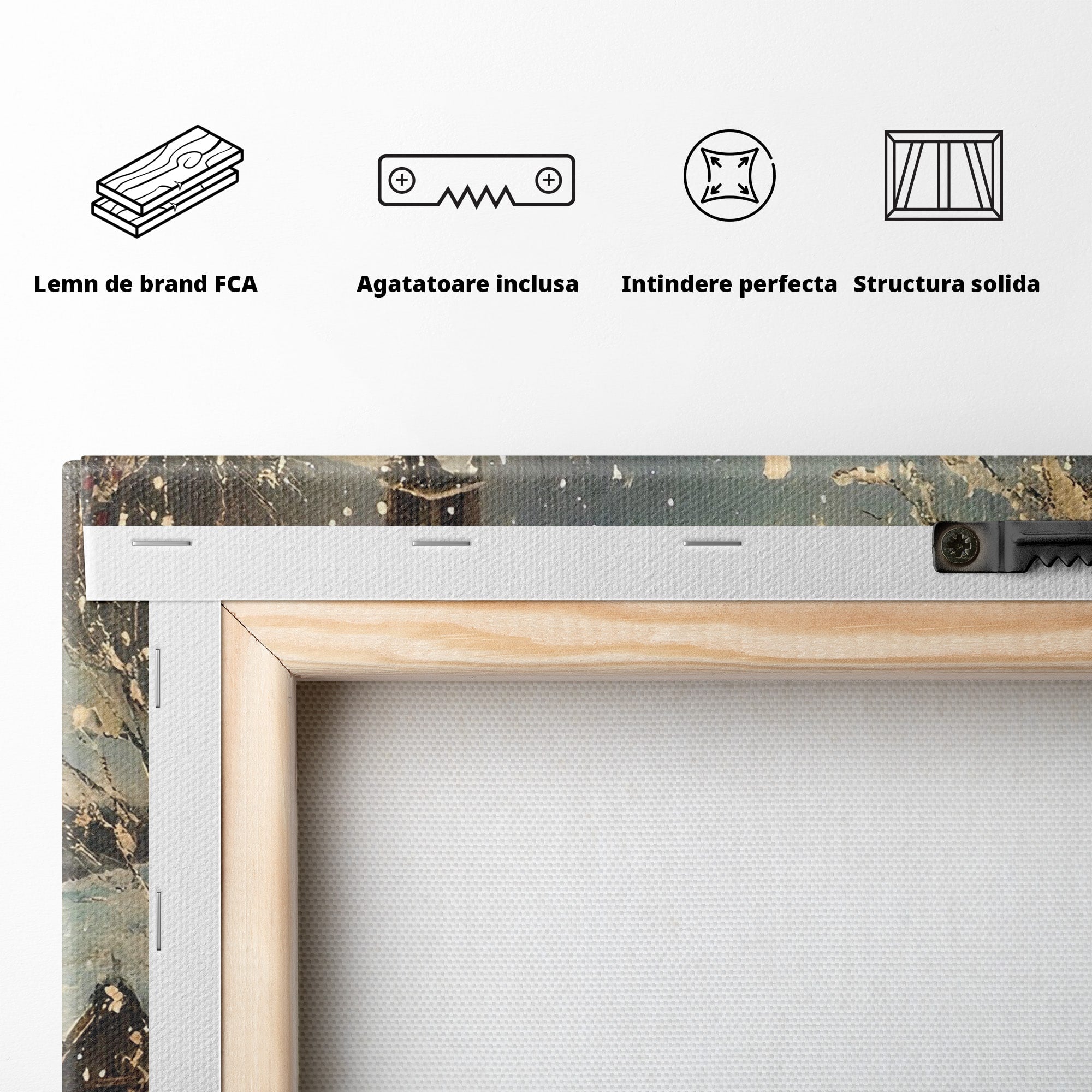 Tablou Canvas Premium LuxCanva® PI1085, Om De Zapada Vesel, Omat, Casa, Peisaj, Noapte, Living, Dormitor, Culori Vibrante